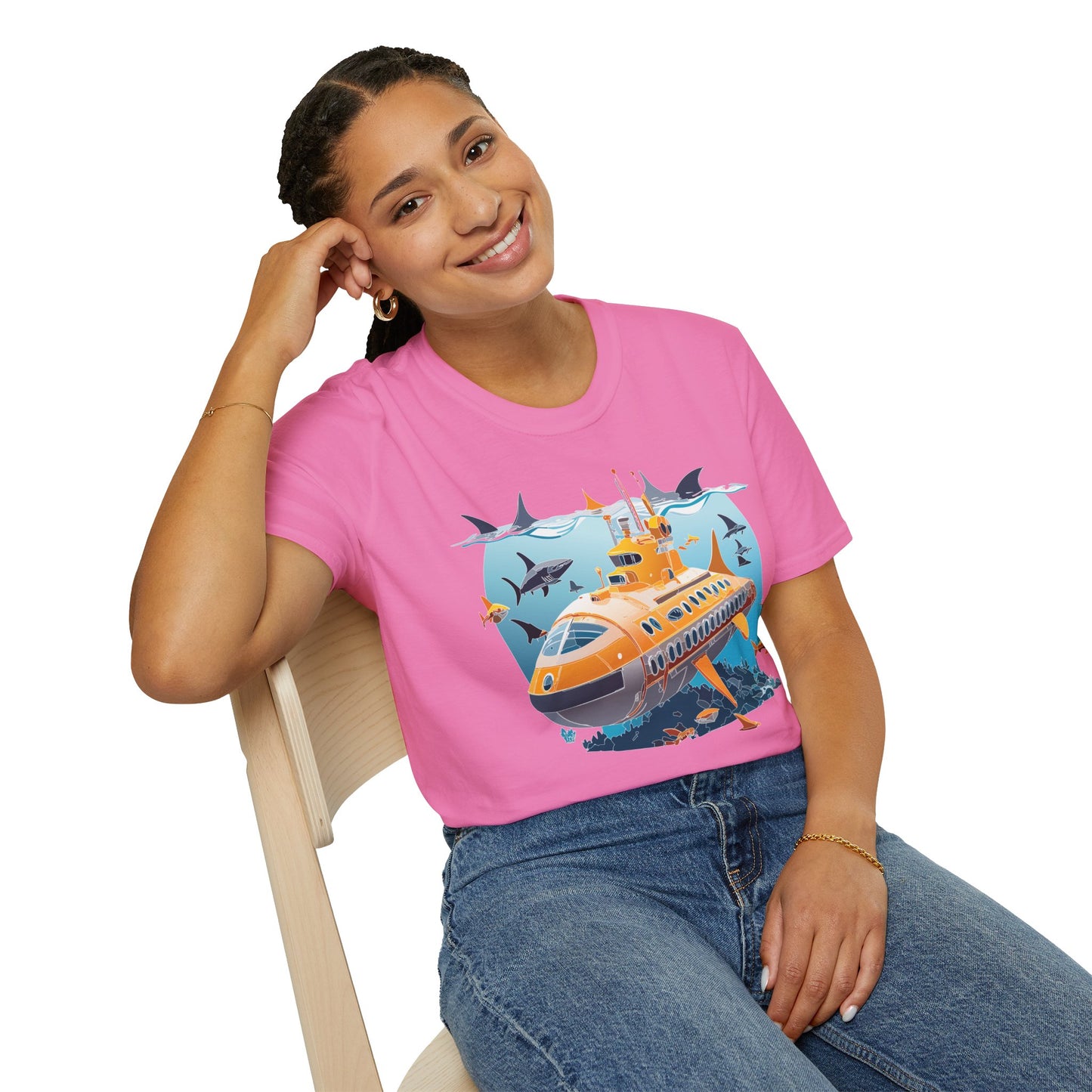 Ocean Tee Shirt, Ocean Shirt, Shirt with Ocean, U boat Tees, Shirt with U-Boat