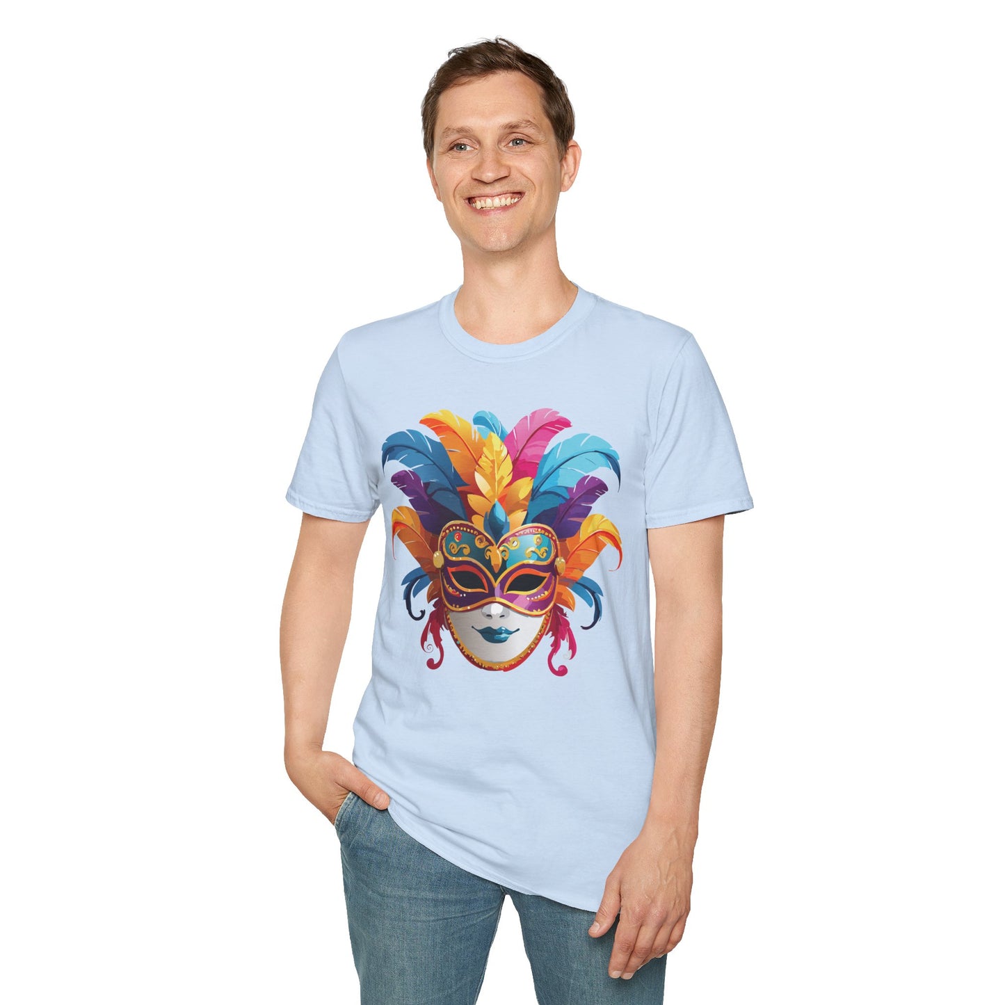Mask Tee Shirt, Mask Shirt, Shirt with Mask, Masquerade Tees