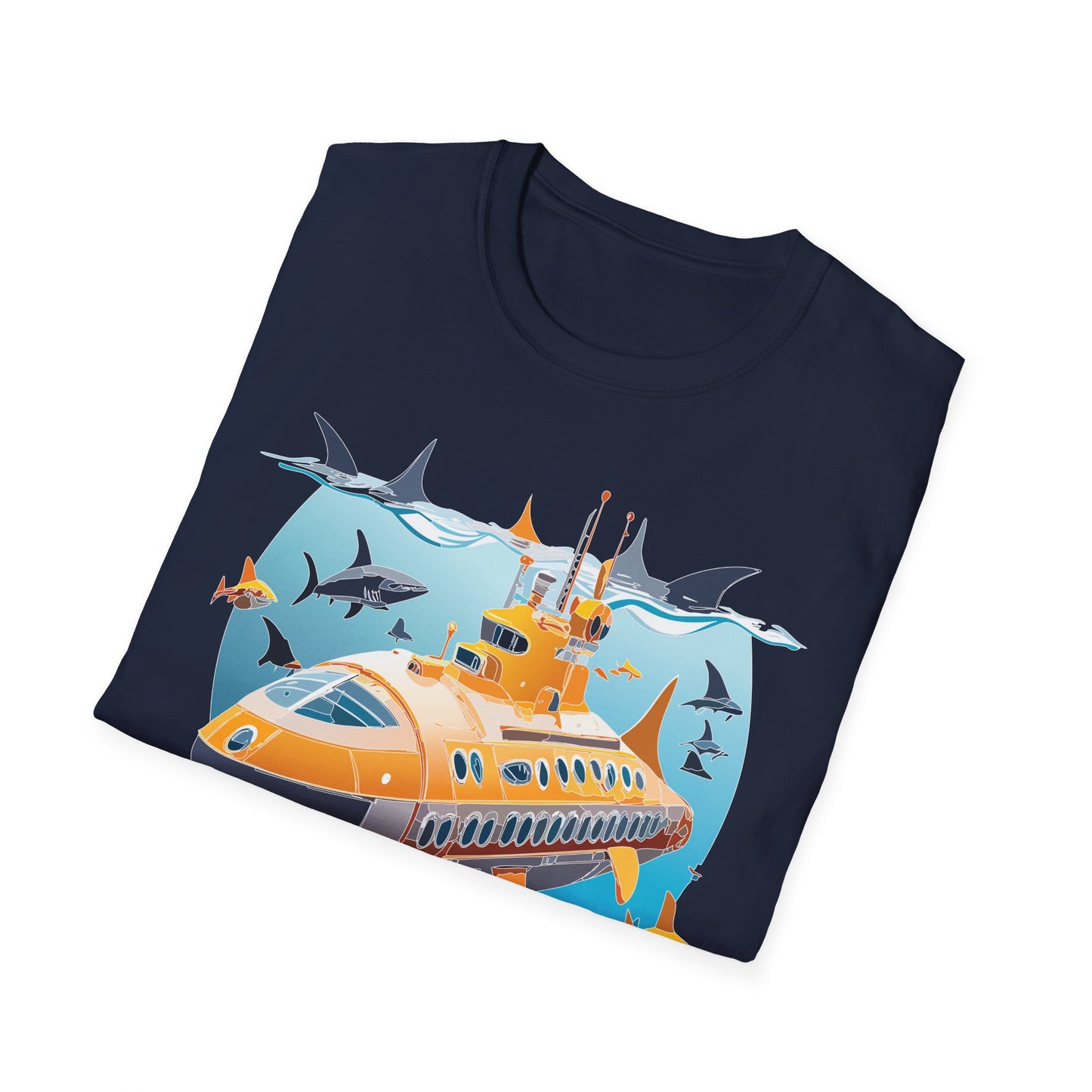 Ocean Tee Shirt, Ocean Shirt, Shirt with Ocean, U boat Tees, Shirt with U-Boat