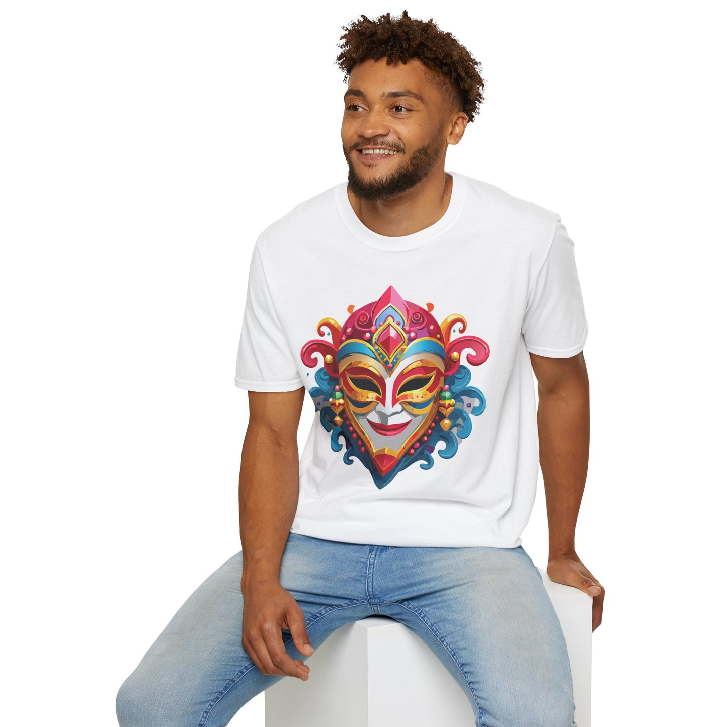 Mask Tee Shirt, Mask Shirt, Shirt with Mask, Masquerade Tees