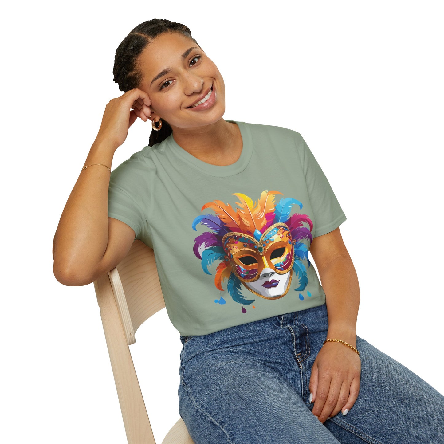Mask Tee Shirt, Mask Shirt, Shirt with Mask, Masquerade Tees