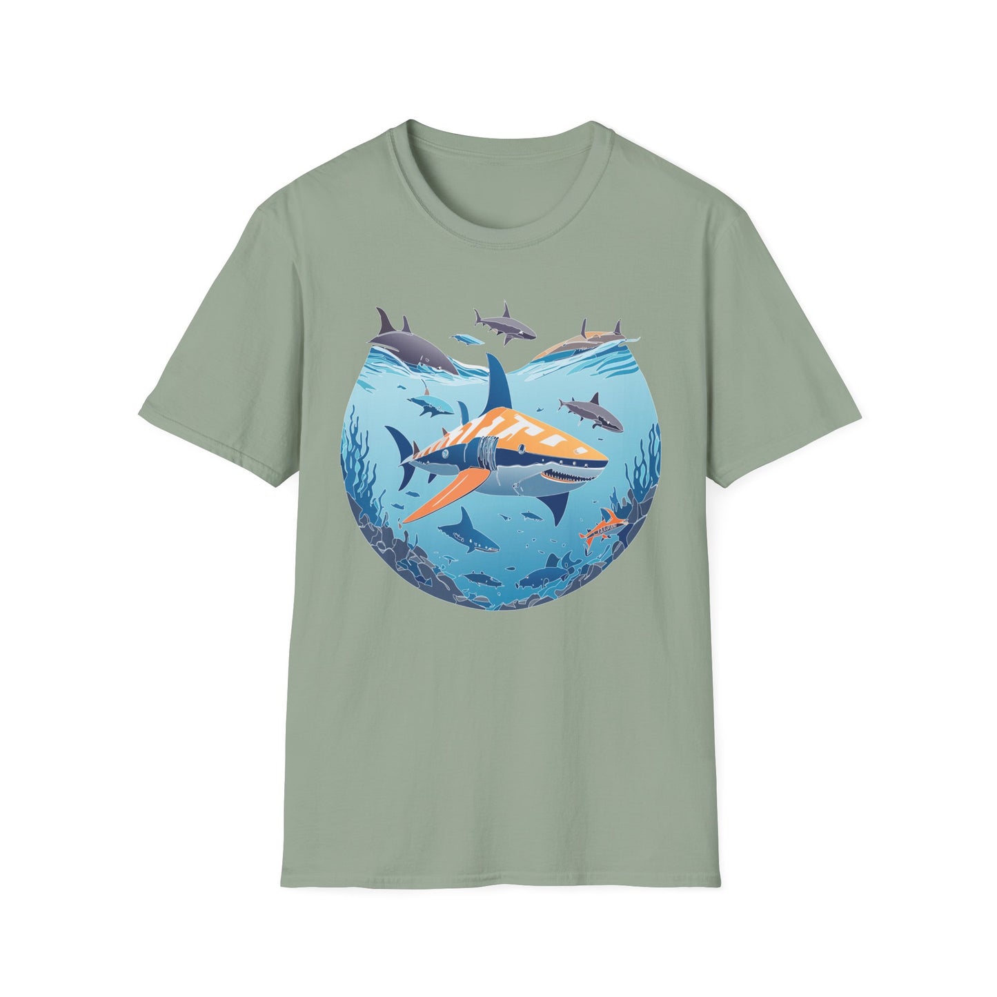 Ocean Tee Shirt, Ocean Shirt, Shirt with Ocean, U boat Tees, Shirt with U-Boat