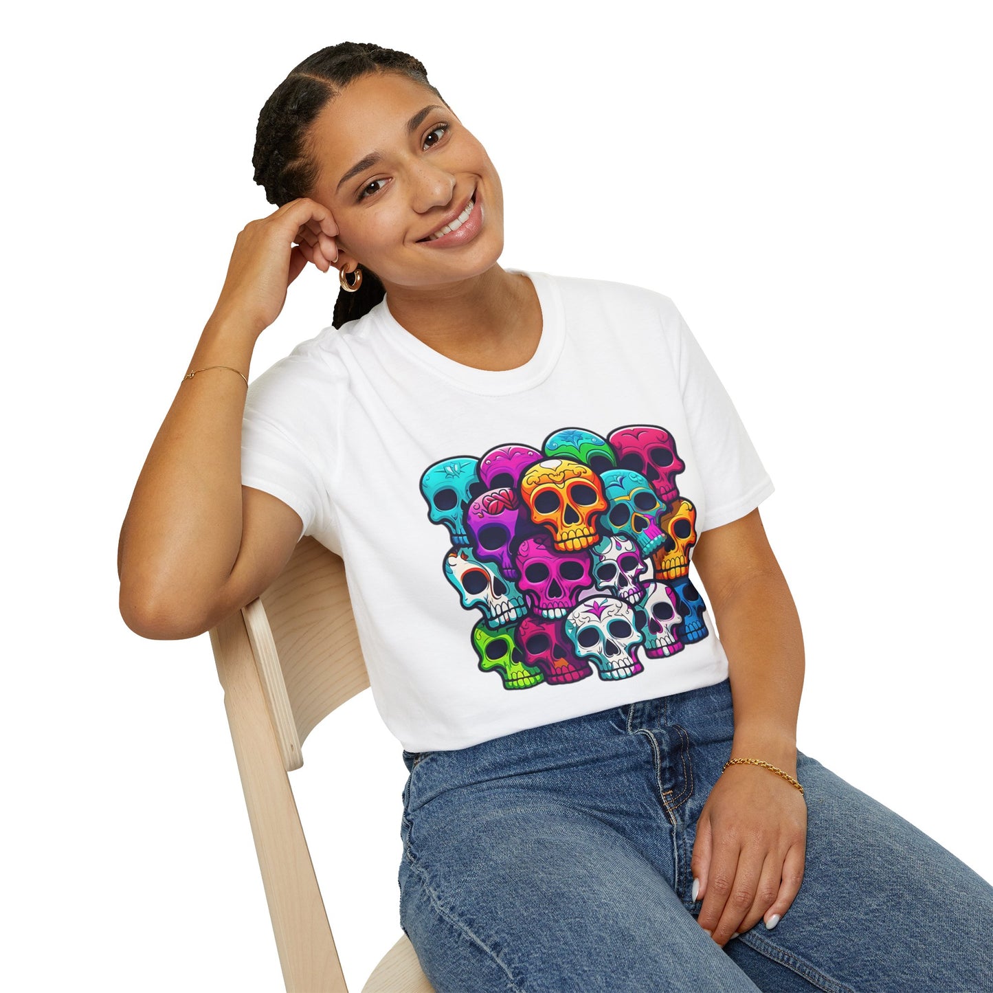 Skull Tee Shirt, Skeleton Shirt, Shirt with Skull, Shirt with Skeleton