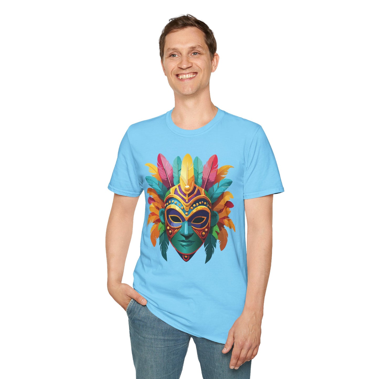 Mask Tee Shirt, Mask Shirt, Shirt with Mask, Masquerade Tees
