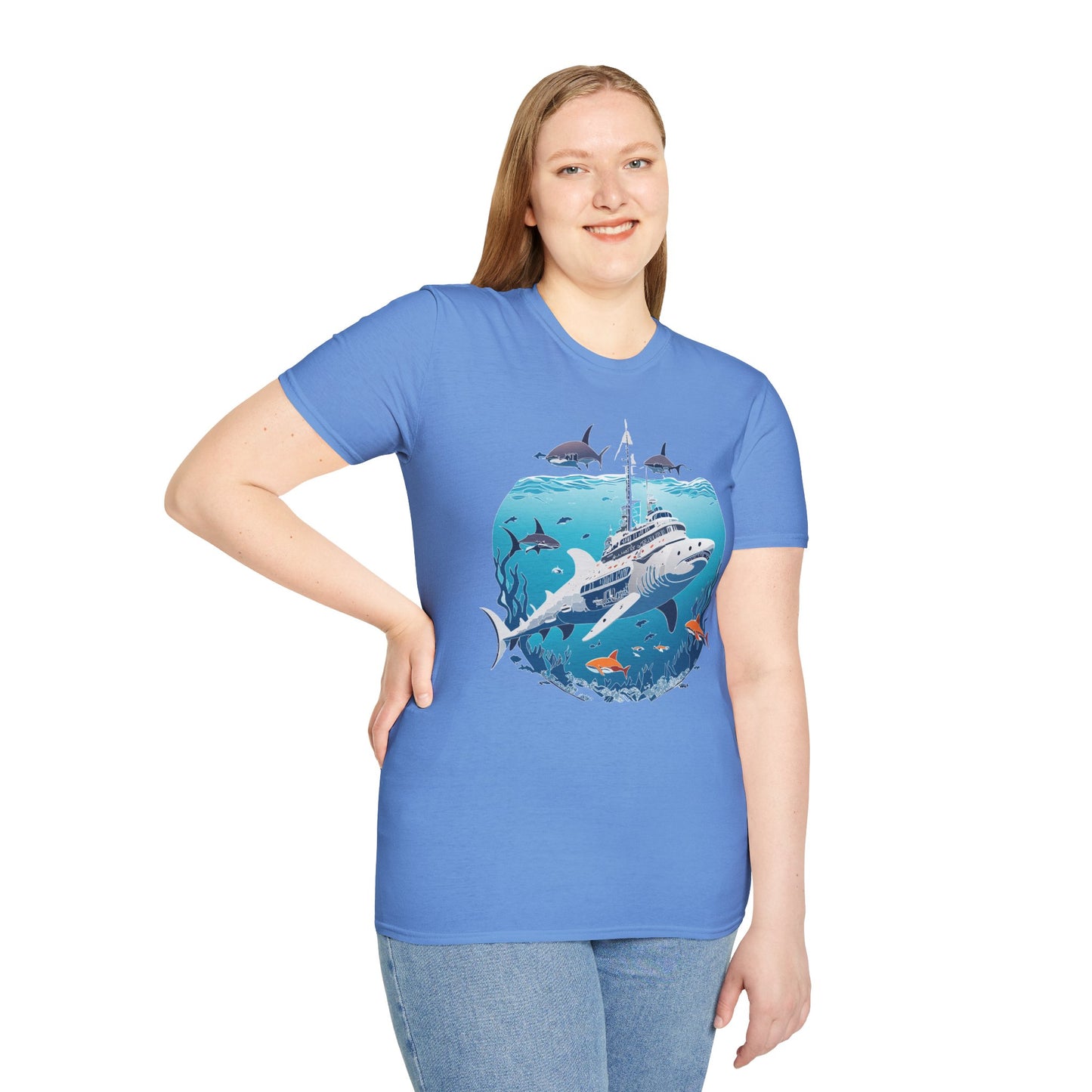 Ocean Tee Shirt, Ocean Shirt, Shirt with Ocean, U boat Tees, Shirt with U-Boat