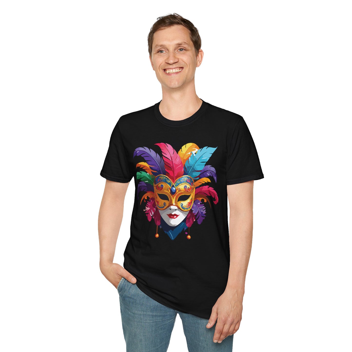 Mask Tee Shirt, Mask Shirt, Shirt with Mask, Masquerade Tees