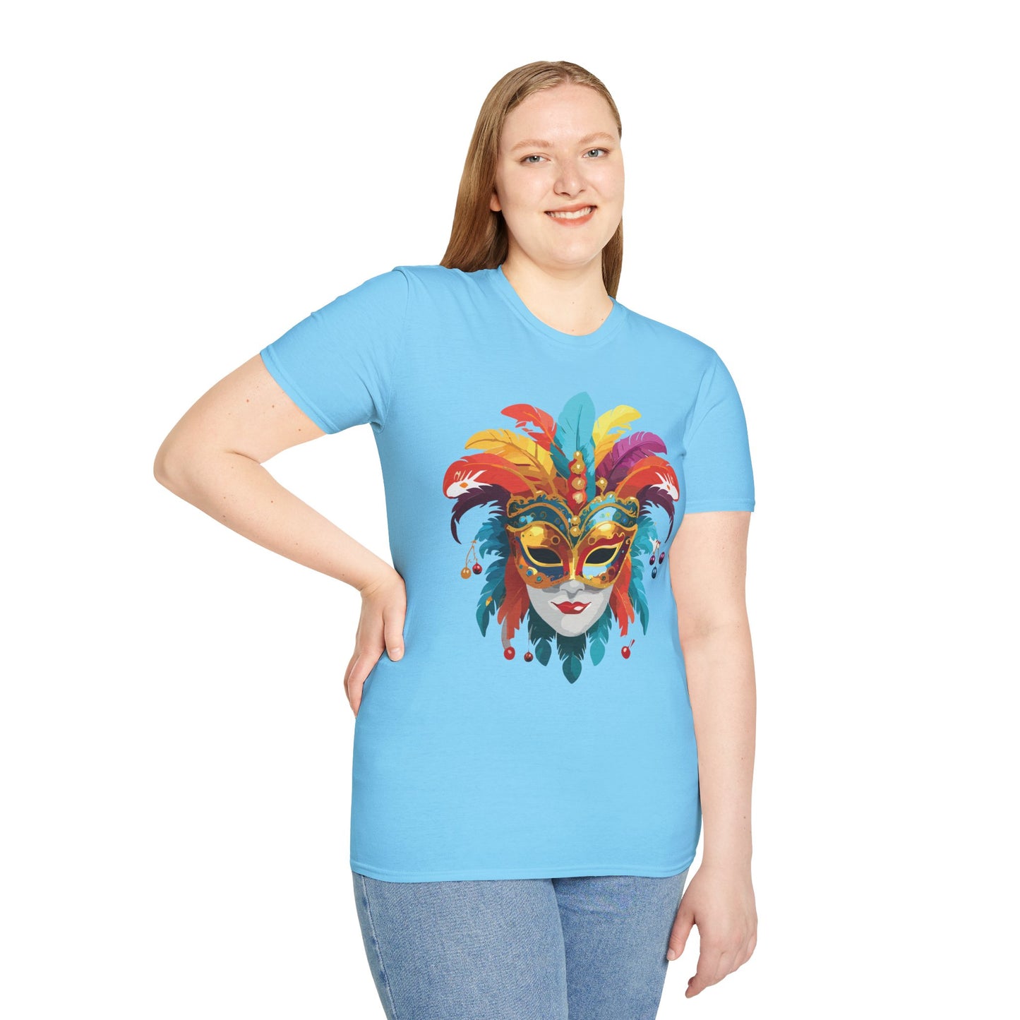 Mask Tee Shirt, Mask Shirt, Shirt with Mask, Masquerade Tees