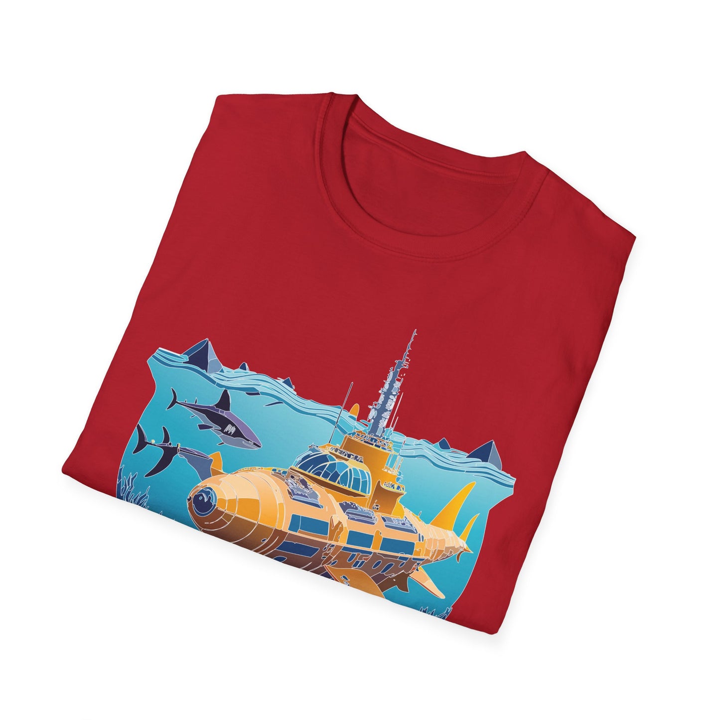 Ocean Tee Shirt, Ocean Shirt, Shirt with Ocean, U boat Tees, Shirt with U-Boat