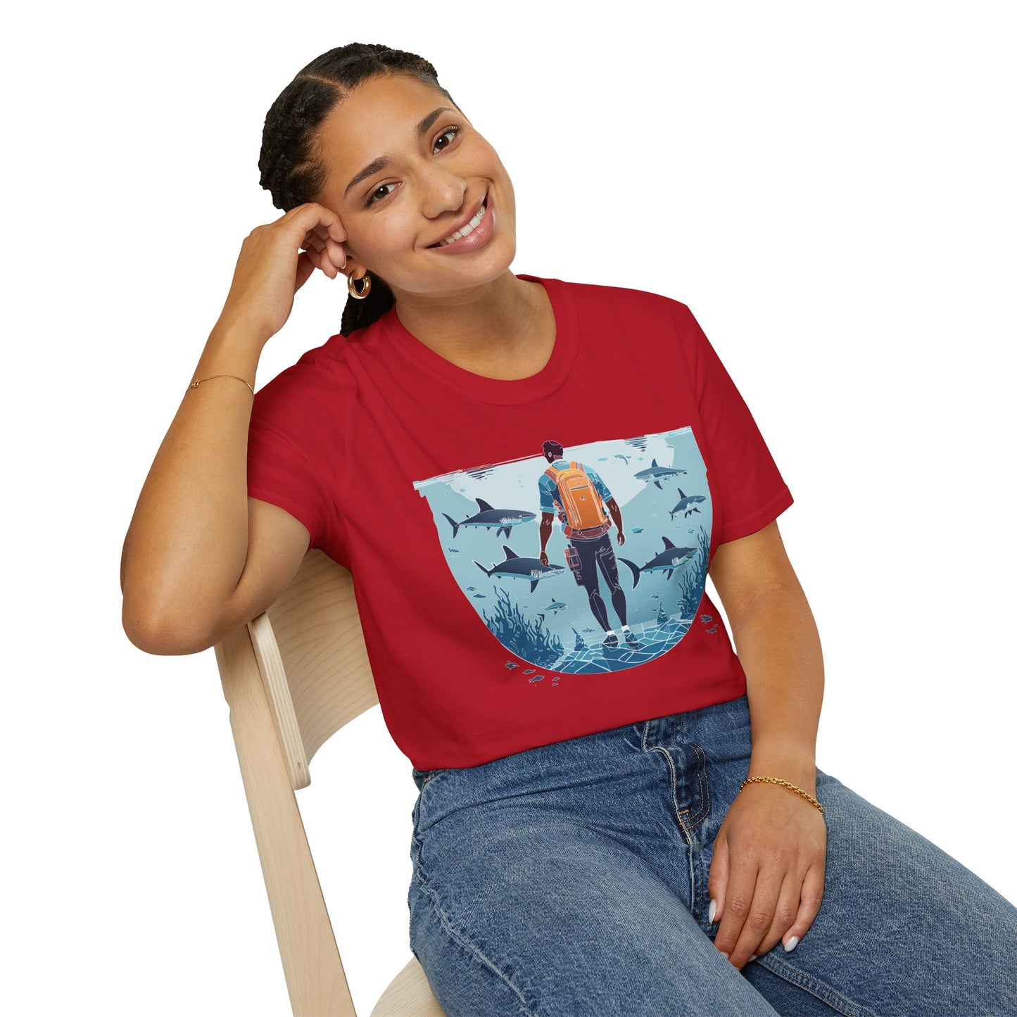 Ocean Tee Shirt, Ocean Shirt, Shirt with Ocean, U boat Tees, Shirt with U-Boat