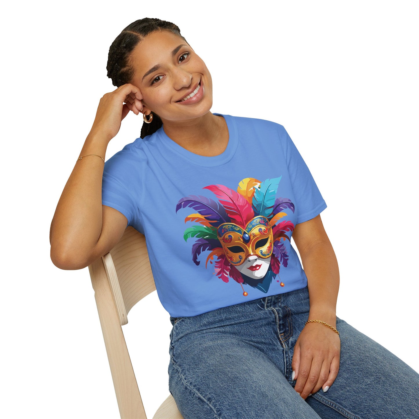 Mask Tee Shirt, Mask Shirt, Shirt with Mask, Masquerade Tees