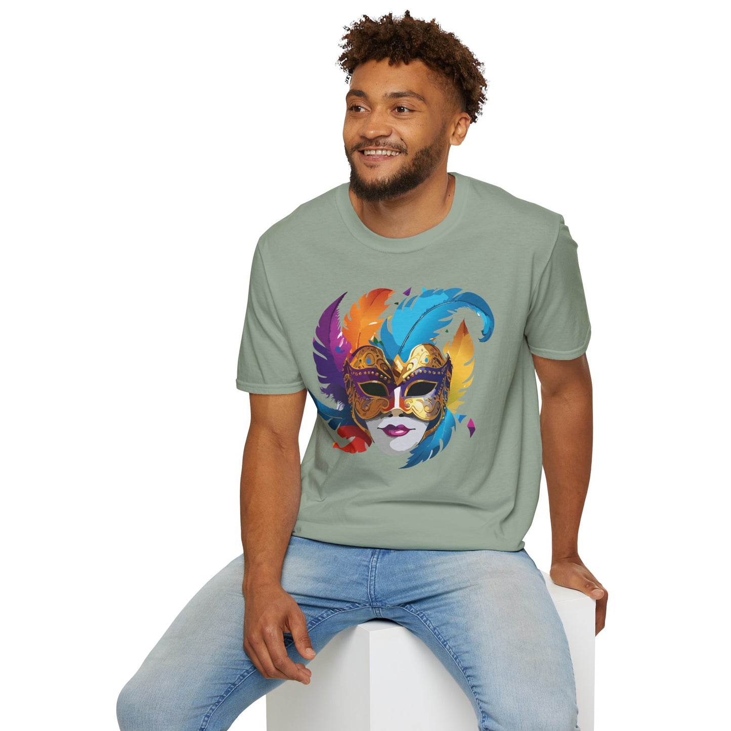 Mask Tee Shirt, Mask Shirt, Shirt with Mask, Masquerade Tees