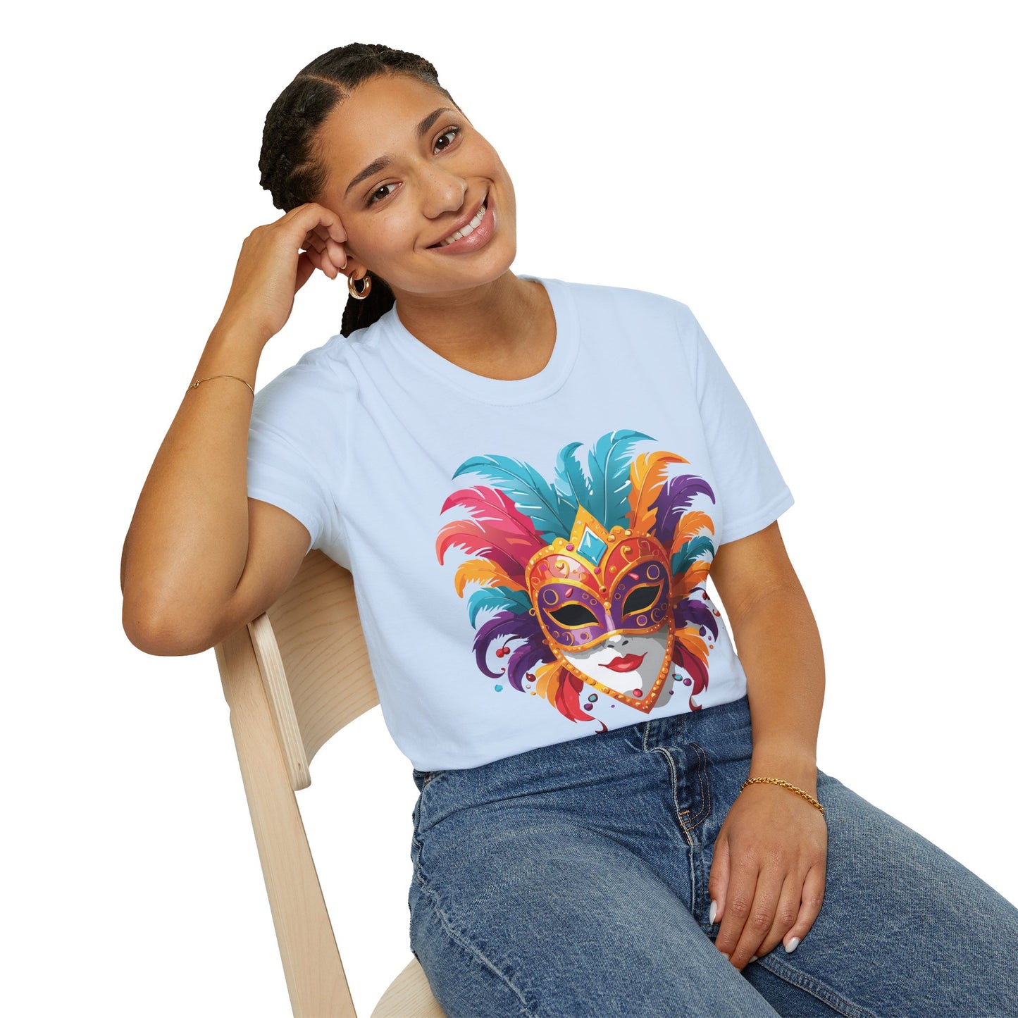 Mask Tee Shirt, Mask Shirt, Shirt with Mask, Masquerade Tees