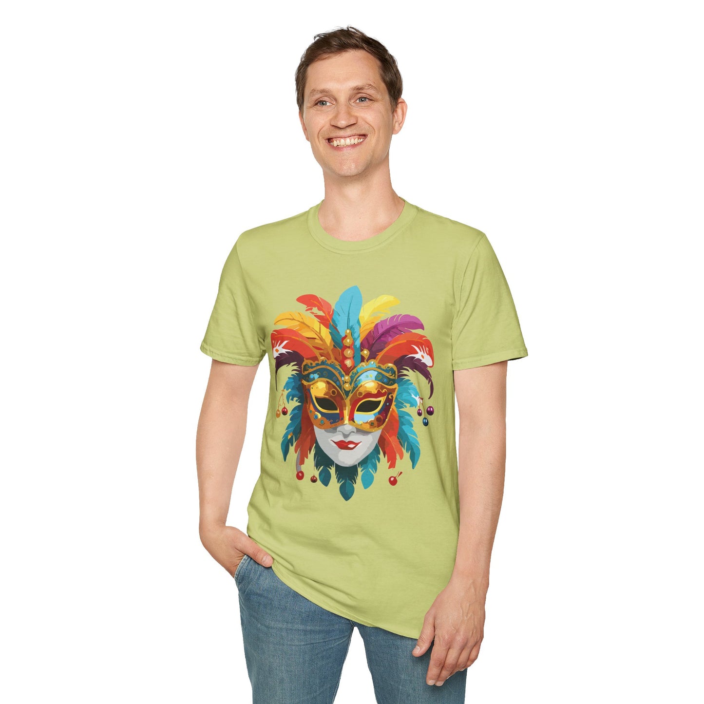 Mask Tee Shirt, Mask Shirt, Shirt with Mask, Masquerade Tees