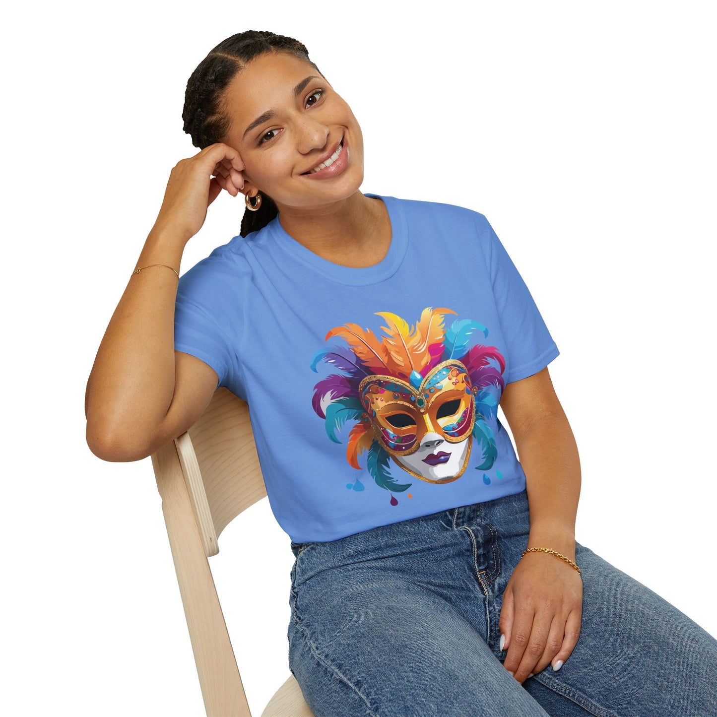 Mask Tee Shirt, Mask Shirt, Shirt with Mask, Masquerade Tees