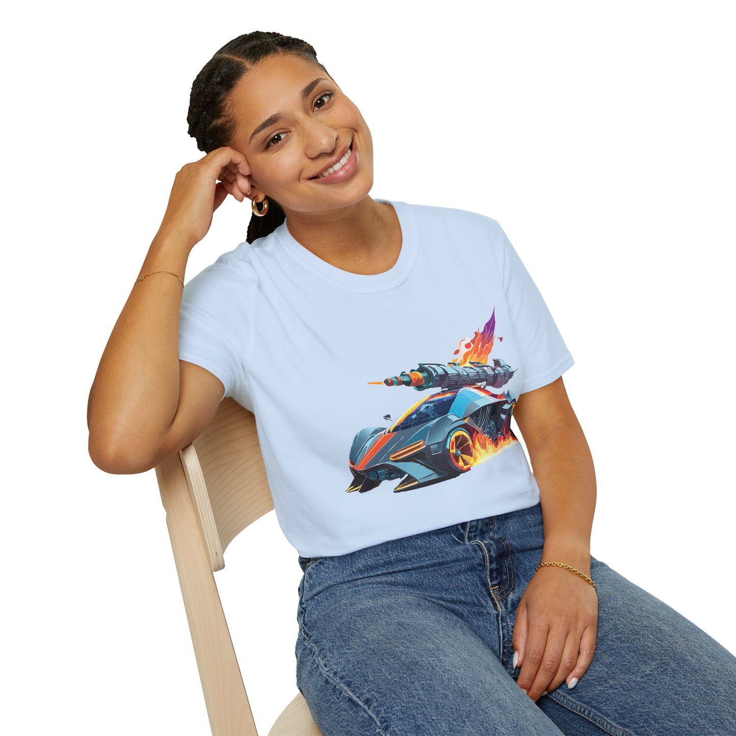 Car T Shirt for Car Lovers Unisex Softstyle Tee 64000 Hot Wheels Design Shirt with Cars
