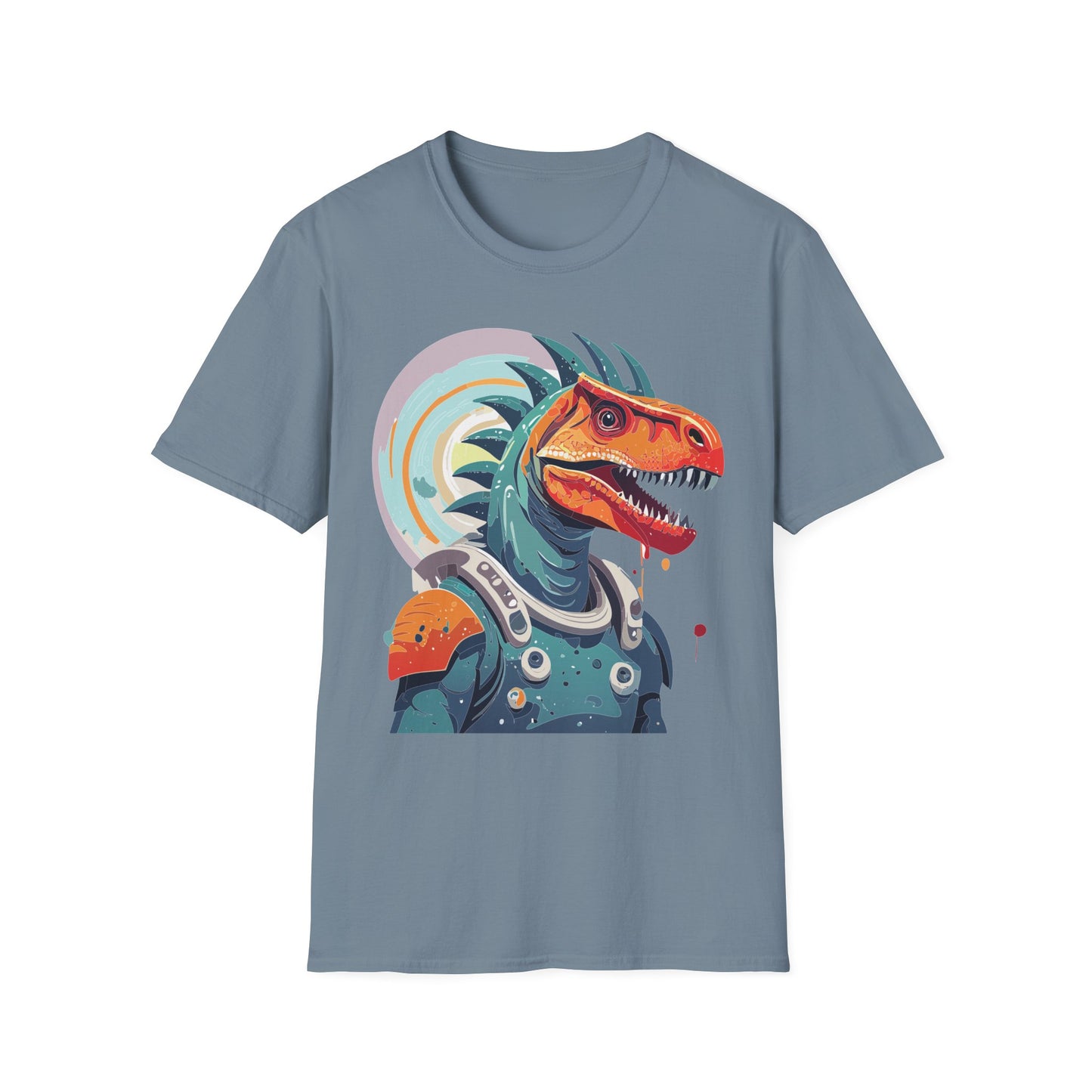 Unisex Gildan Softstyle 64000 Alien T Shirt With Cosmos Space Alien Art Graphic Tee
