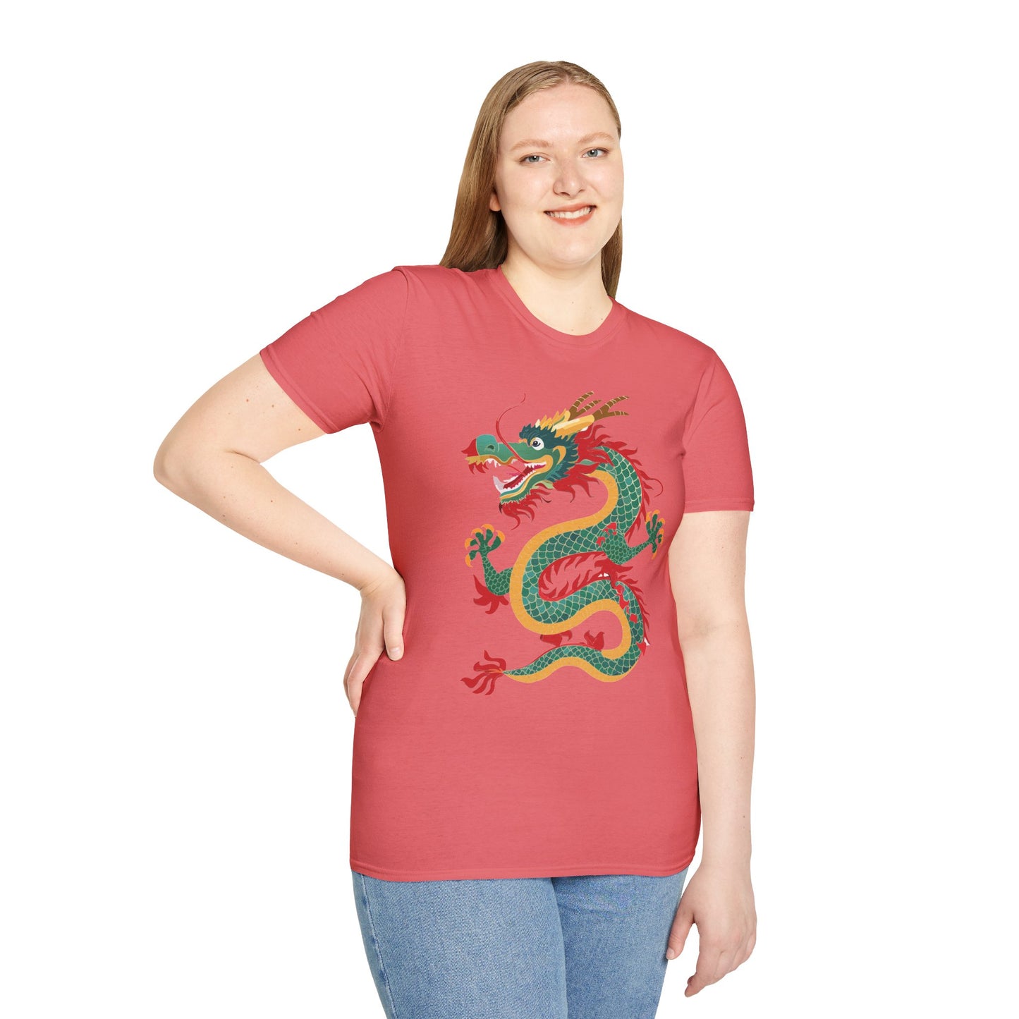 Dragon T Shirt Unisex Dragon Shirt With Animal Art Design Gildan Softstyle Tee 100 Cotton