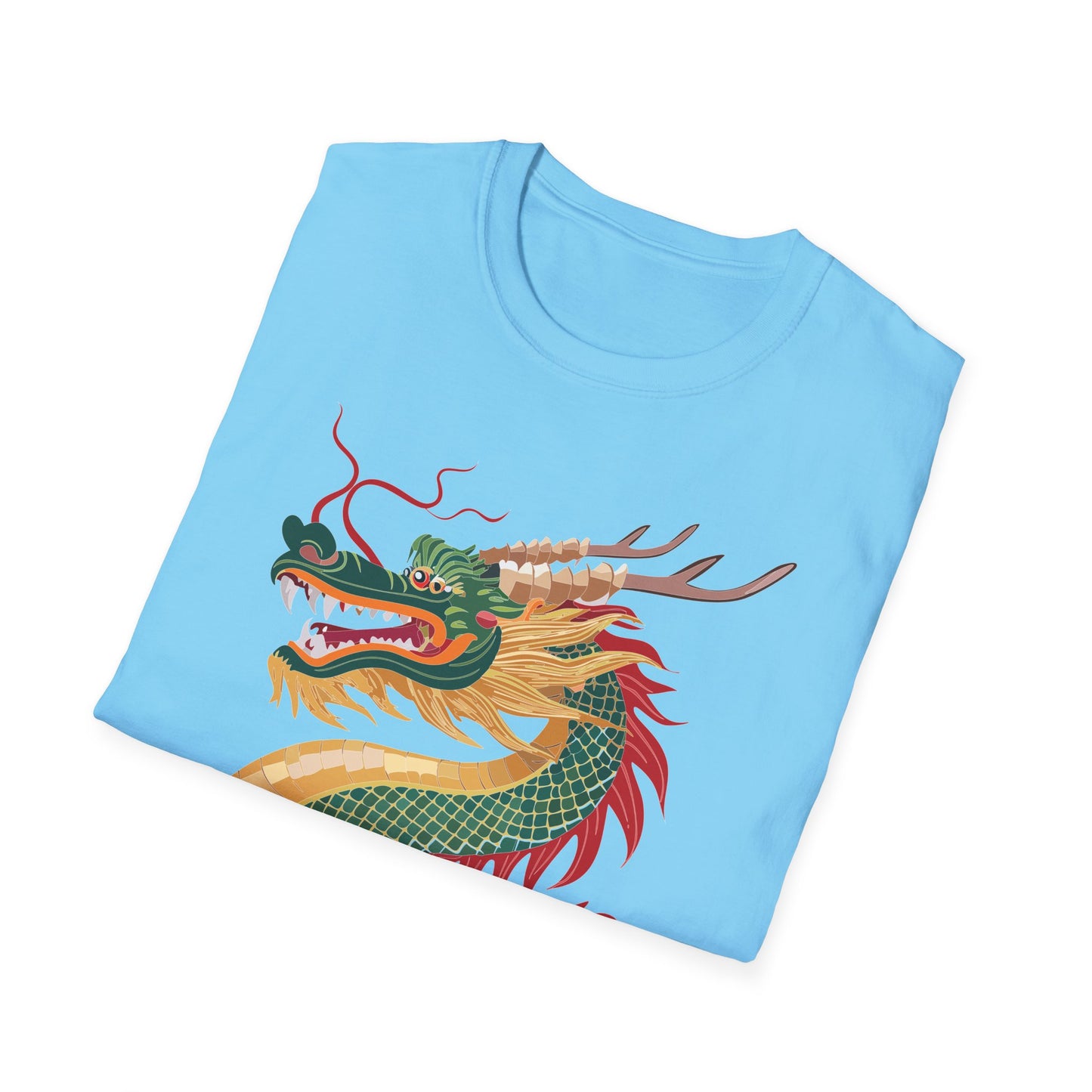 Dragon T Shirt Unisex Dragon Shirt With Animal Art Design Gildan Softstyle 64000 Tee