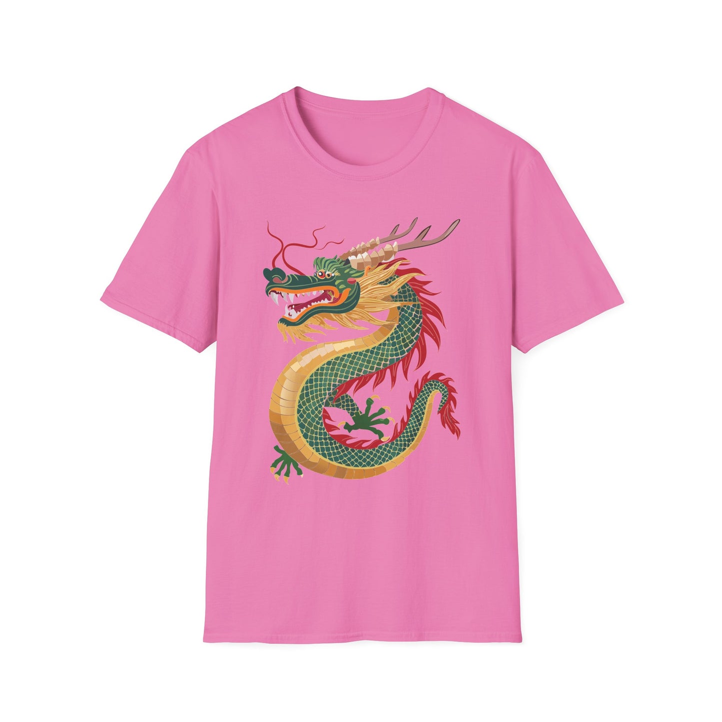 Dragon T Shirt Unisex Dragon Shirt With Animal Art Design Gildan Softstyle 64000 Tee