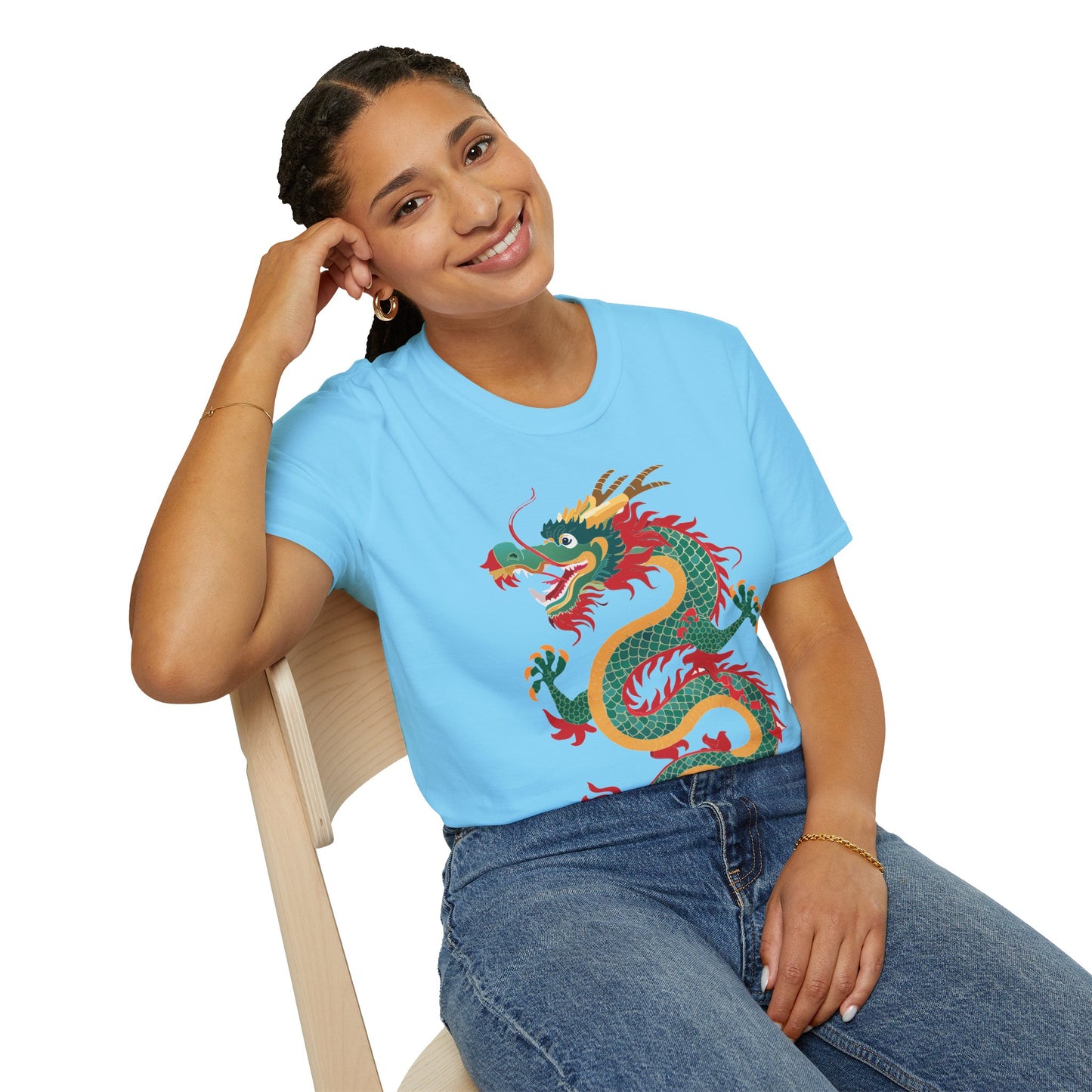 Dragon T Shirt Unisex Dragon Shirt With Animal Art Design Gildan Softstyle Tee 100 Cotton