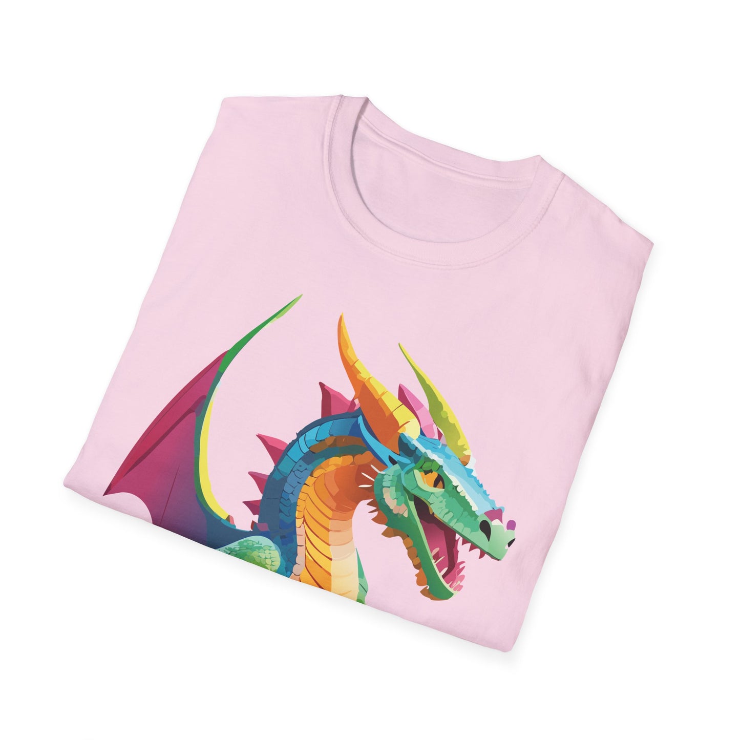 Unisex Dragon Graphic Tee Softstyle Short Sleeve T Shirt Made From Ring Spun Cotton