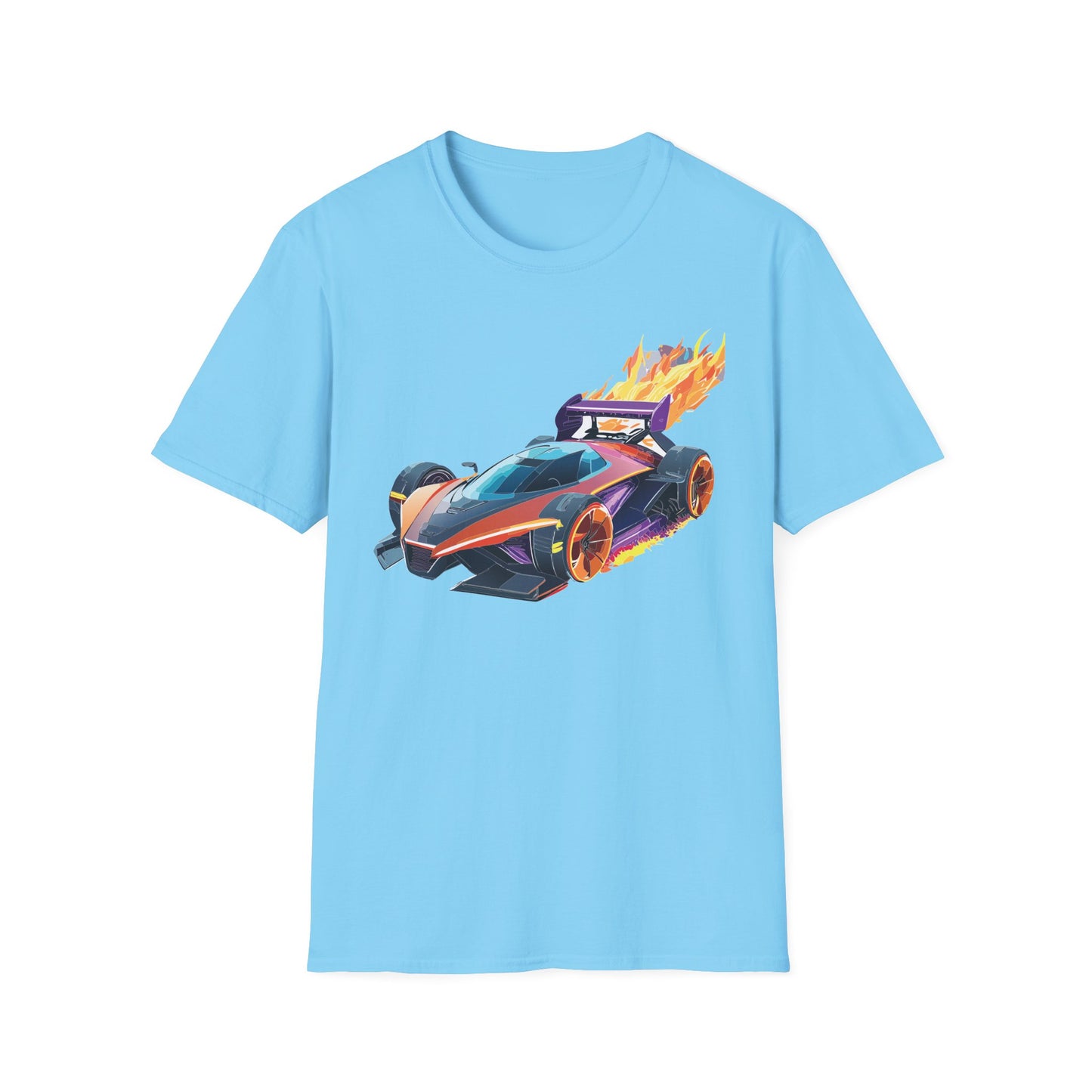 Unisex Car T Shirt Hot Wheels Graphic Tee Car Shirt Gildan Softstyle 64000 Cotton Tee