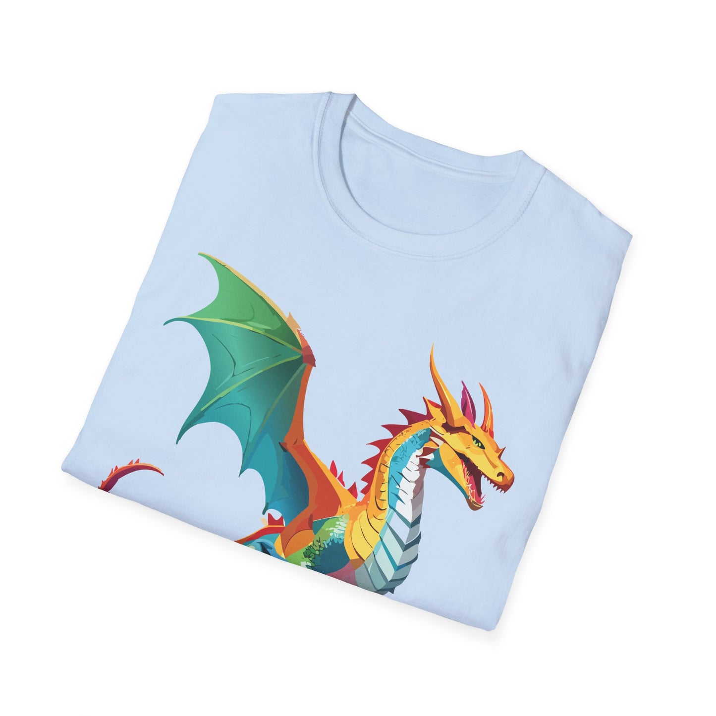 Dragon T Shirt Unisex Animal Design Tee Softstyle Gildan 64000 100 Percent Ring Spun Cotton