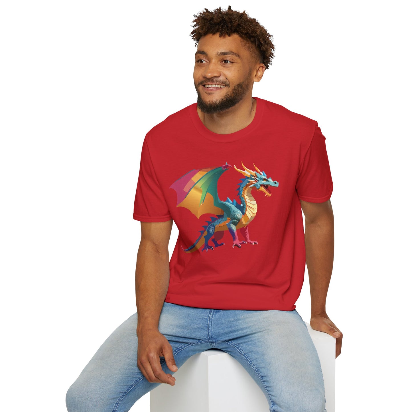 Dragon T Shirt Unisex Dragon Shirt Animal Design Tee Softstyle 100 Percent Ring Spun Cotton