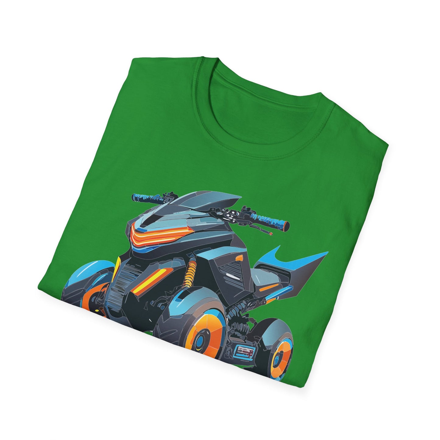 Unisex Motorcycle Art Design T Shirt Softstyle 64000 MTB Graphic Tee For Riders