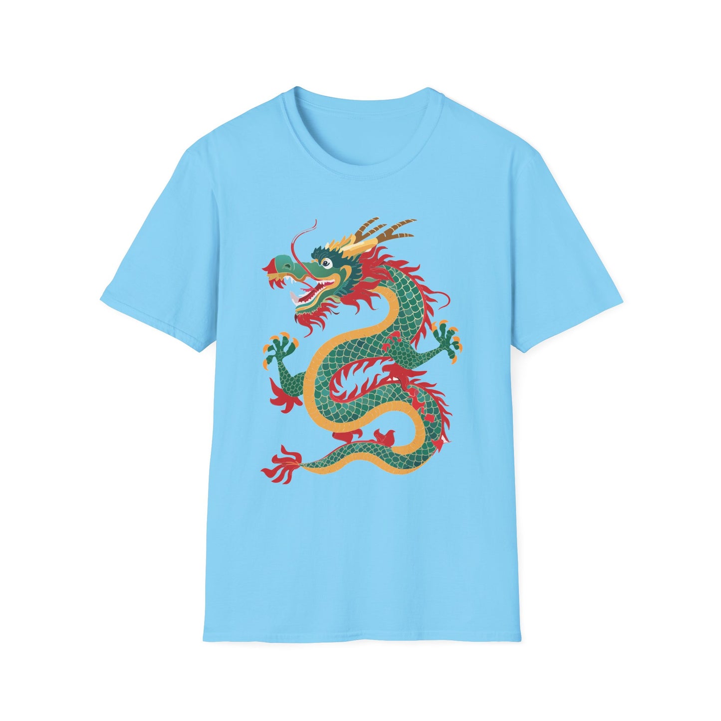 Dragon T Shirt Unisex Dragon Shirt With Animal Art Design Gildan Softstyle Tee 100 Cotton