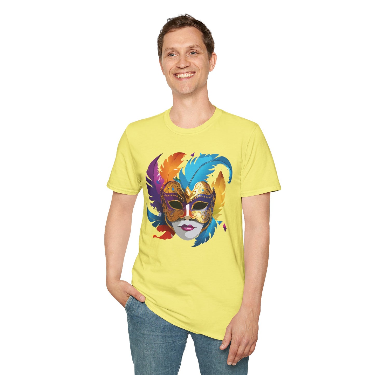 Mask Tee Shirt, Mask Shirt, Shirt with Mask, Masquerade Tees