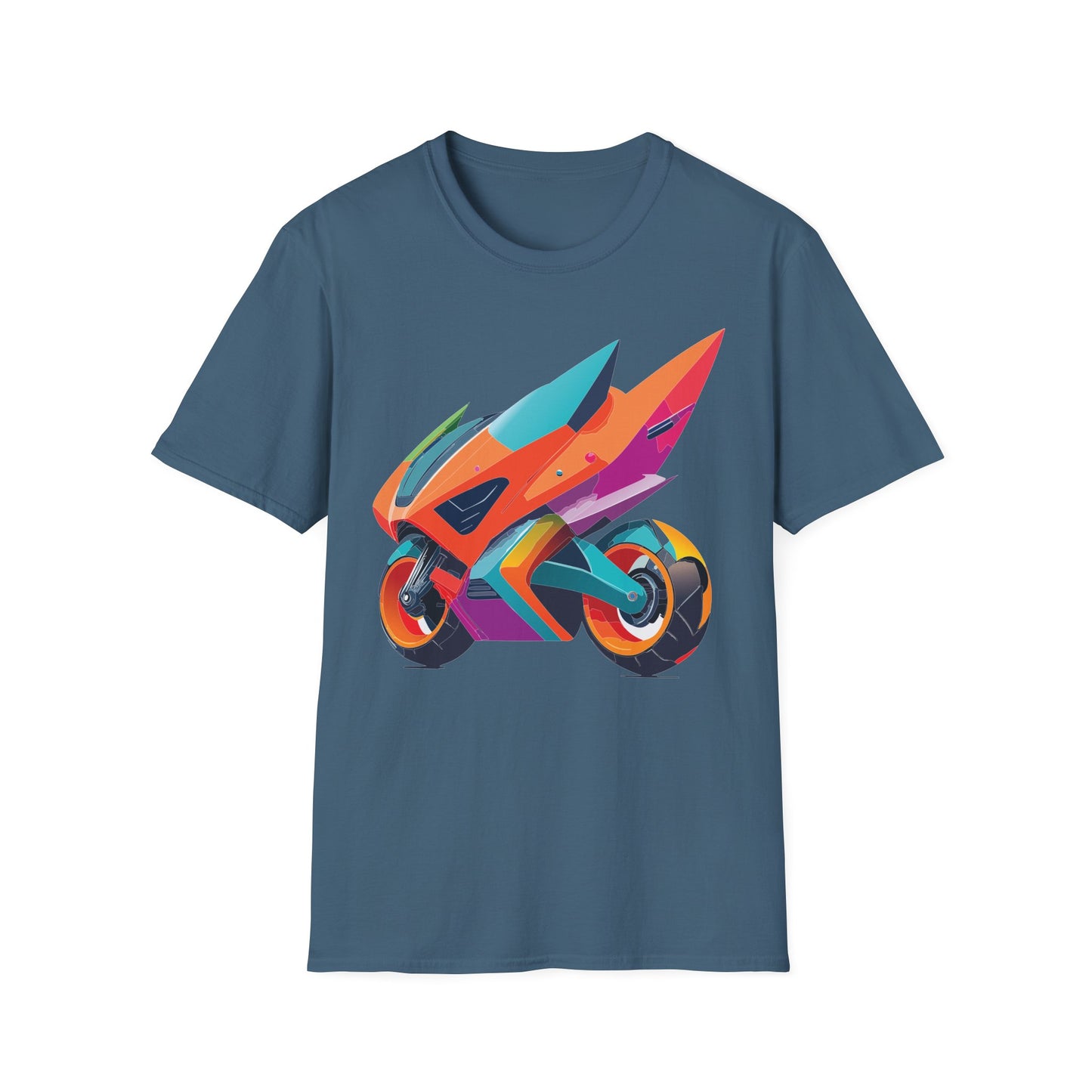 Unisex Bike T Shirt Moto Shirt Motorcycle MTB T Shirt 100 Percent Cotton Softstyle