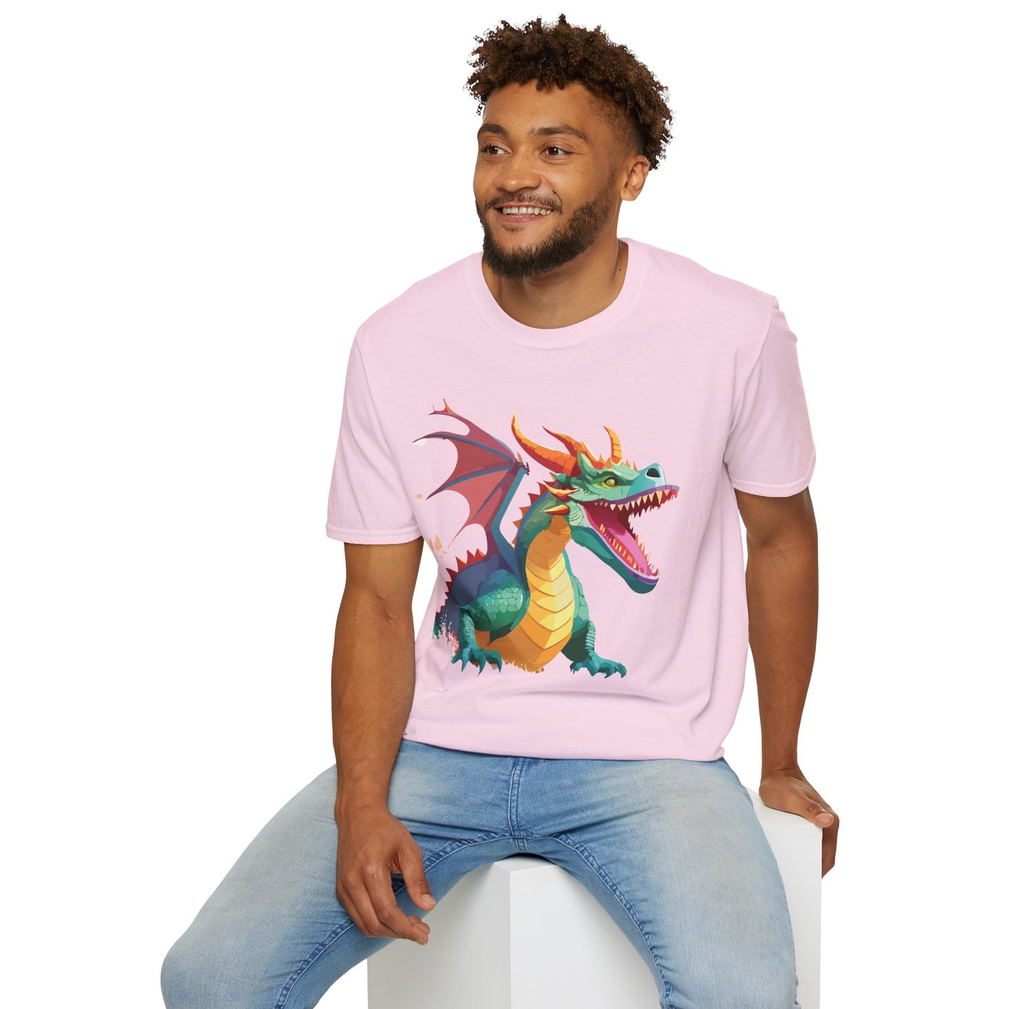 Dragon Graphic T Shirt Unisex Softstyle Cotton Tee Dragon Art Shirt For Men Women