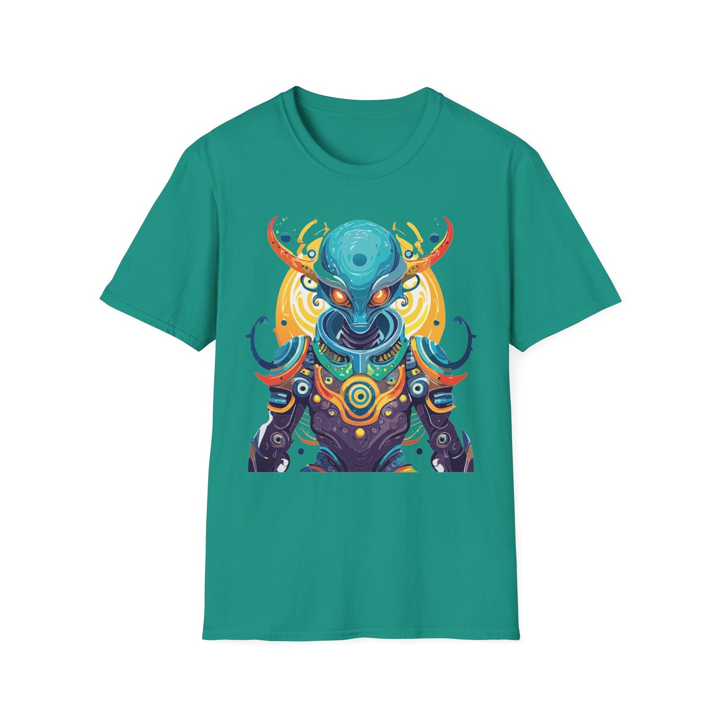 Alien T Shirt Cosmos Shirt Unisex Short Sleeve Tee With Alien Art Design Ring Spun Cotton