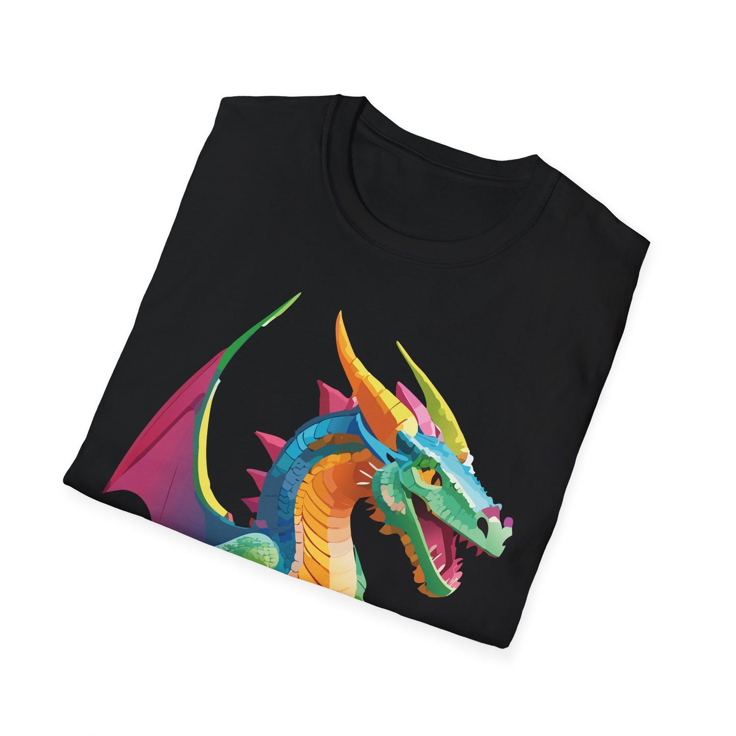 Unisex Dragon Graphic Tee Softstyle Short Sleeve T Shirt Made From Ring Spun Cotton