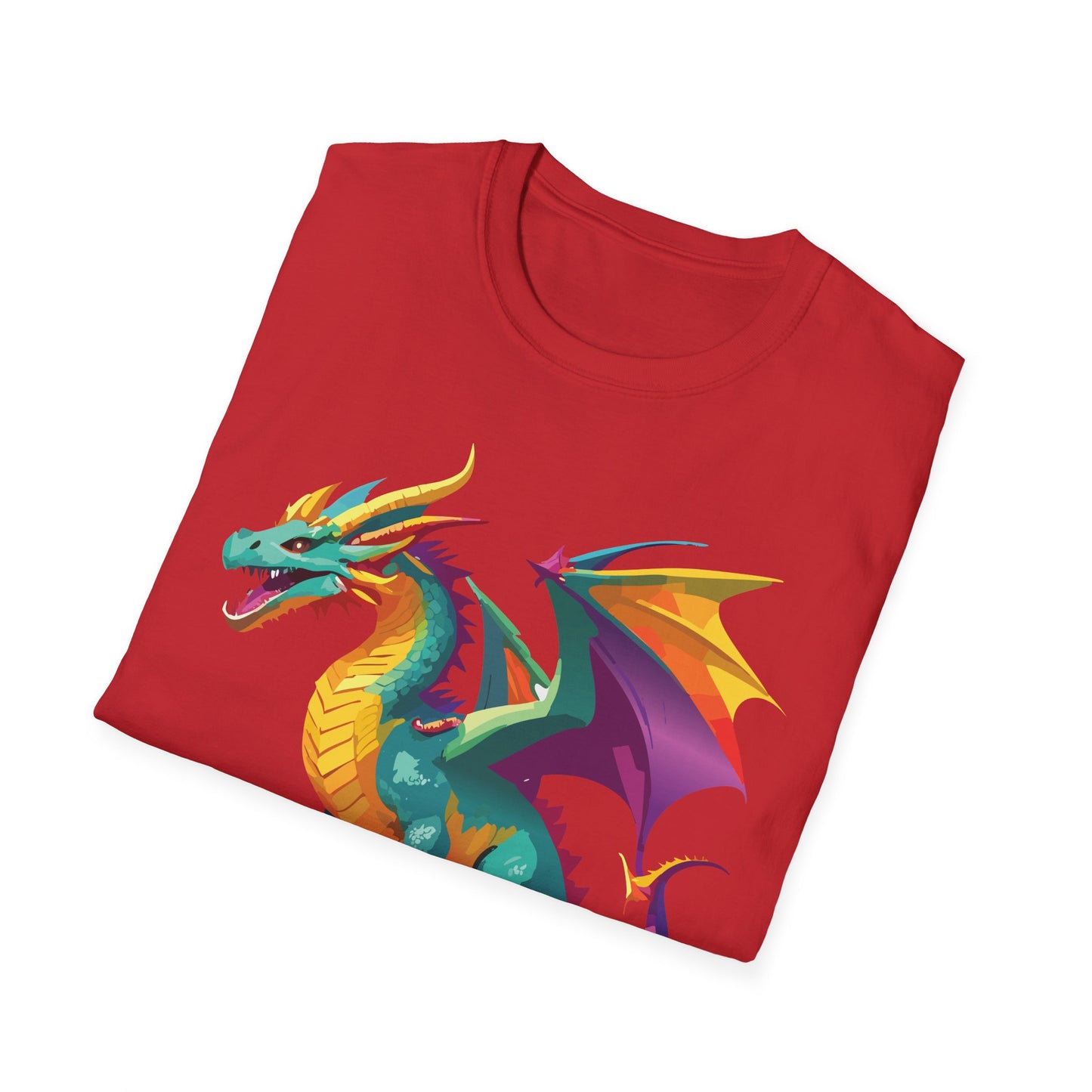 Dragon T Shirt Unisex Short Sleeve Art Design Gildan Softstyle Cotton Tee For Animal Lovers