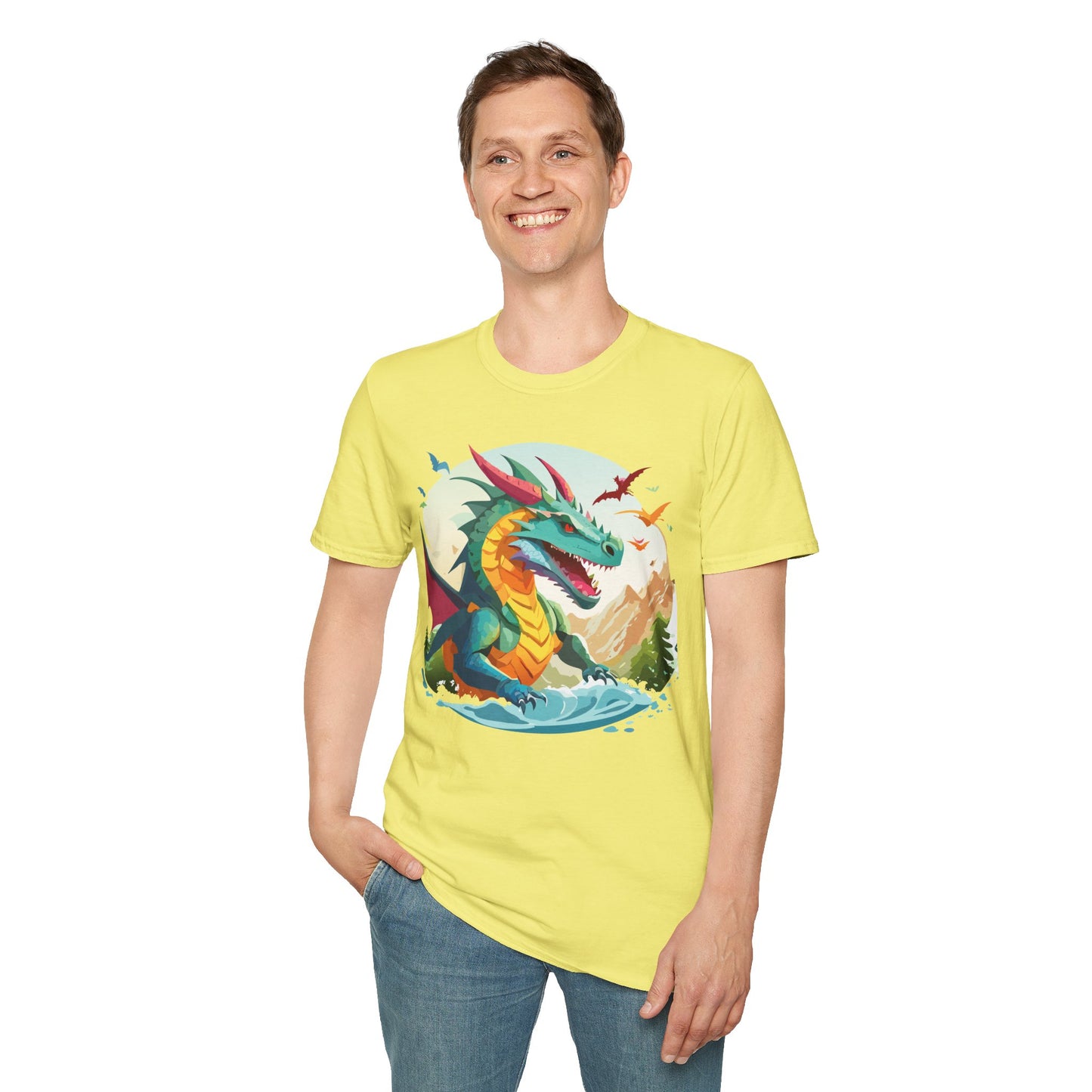 Dragon T Shirt, Dragon Shirt, Shirt with Animals, Animal Shirt