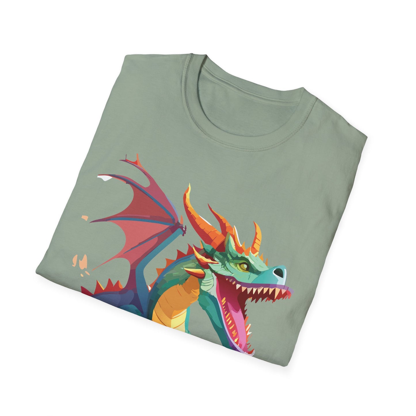 Dragon Graphic T Shirt Unisex Softstyle Cotton Tee Dragon Art Shirt For Men Women