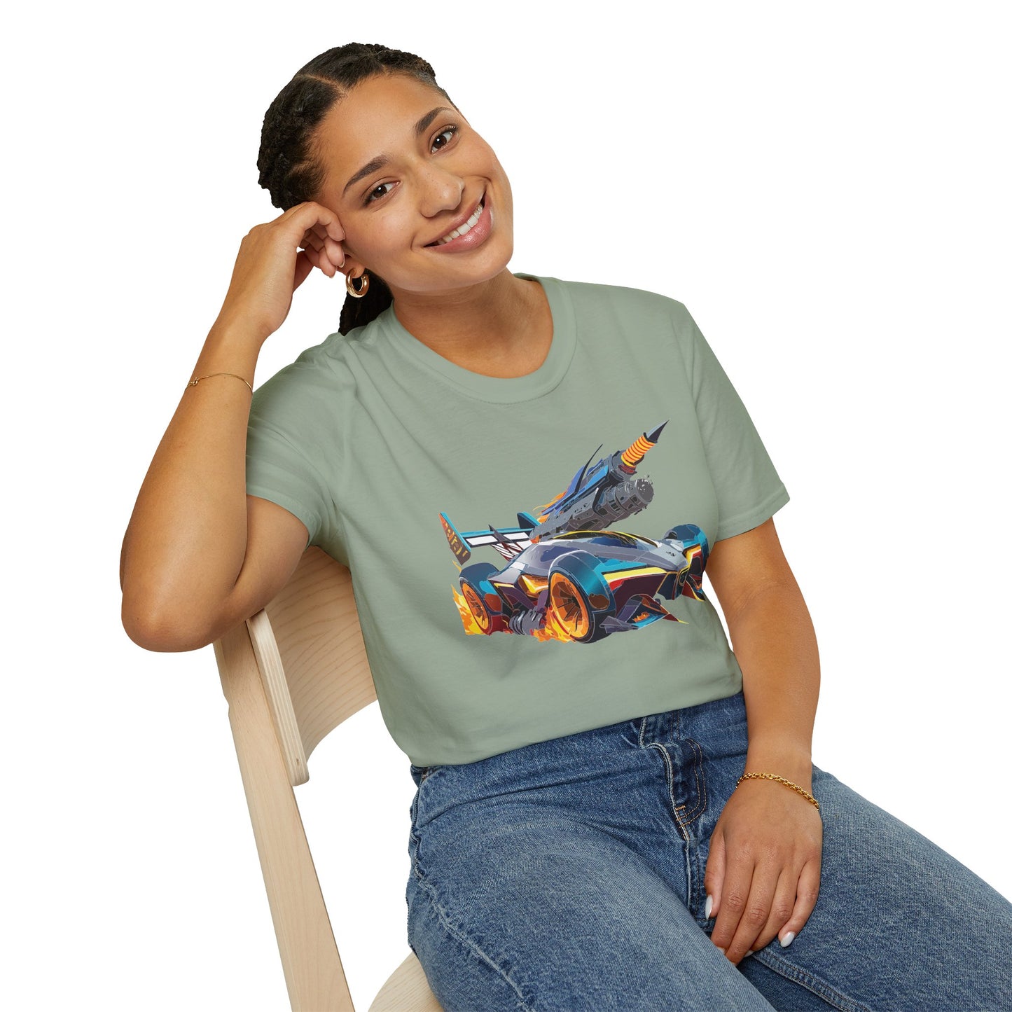 Unisex Car T Shirt Softstyle Cotton Tee With Car Design Hot Wheels Graphic Tee For Men And Women