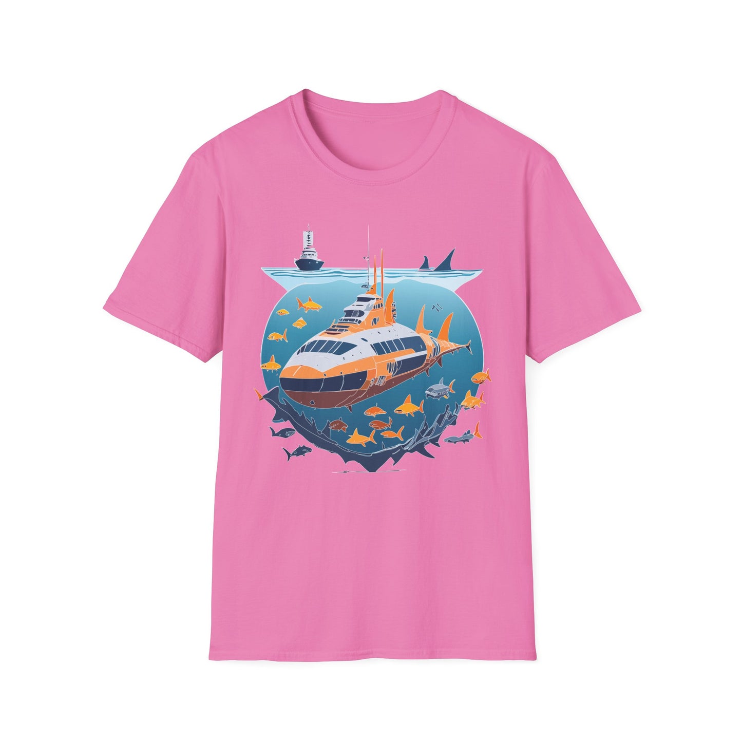 Ocean Tee Shirt, Ocean Shirt, Shirt with Ocean, U boat Tees, Shirt with U-Boat