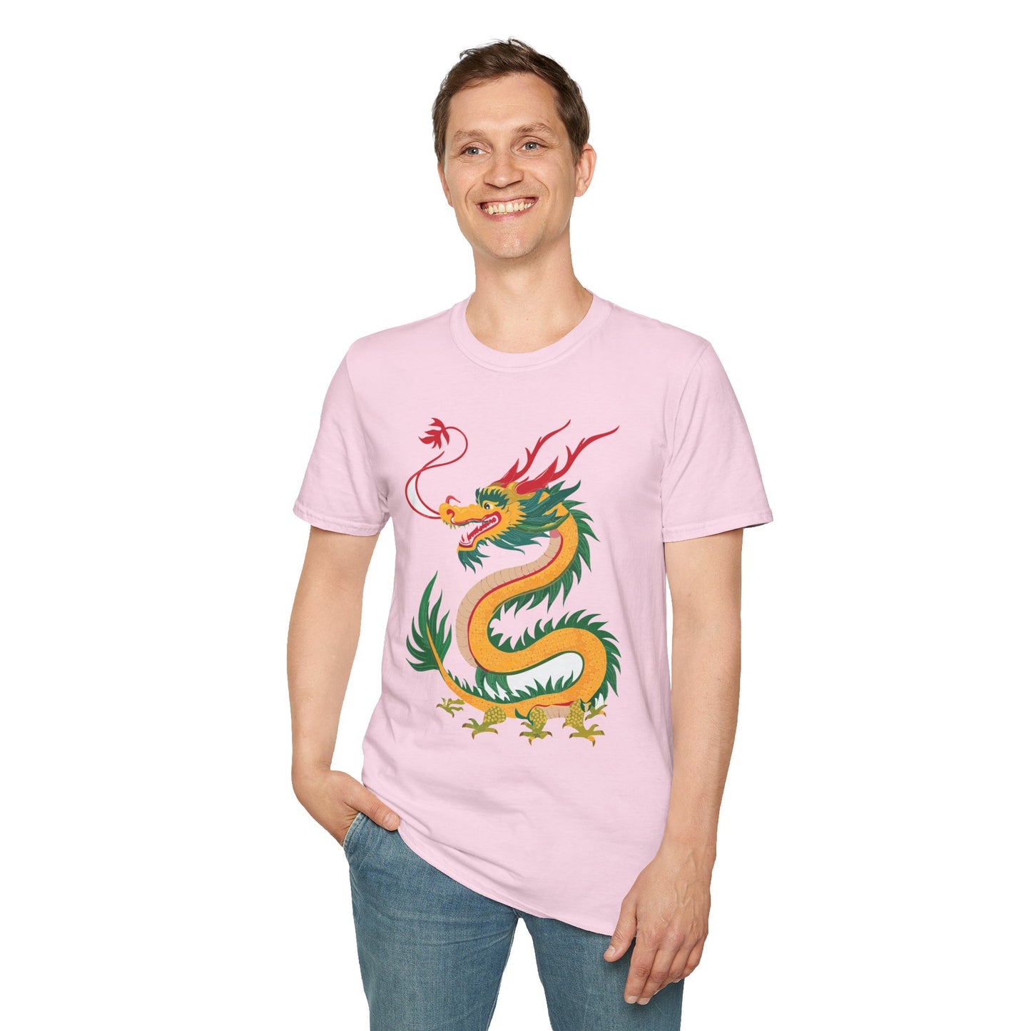 Dragon T Shirt Unisex Dragon Shirt Animal Shirt Gildan Softstyle 64000 100 Percent Cotton Tee