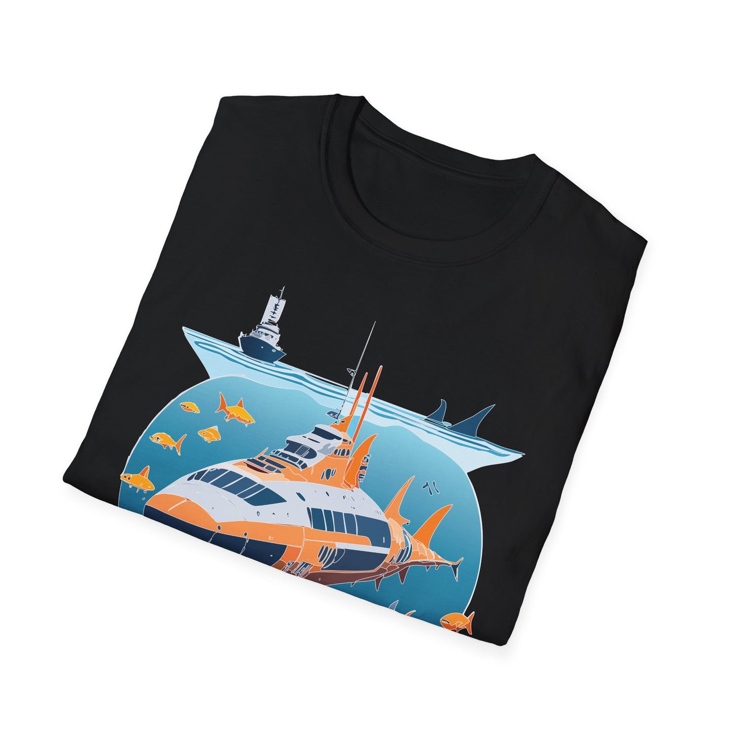 Ocean Tee Shirt, Ocean Shirt, Shirt with Ocean, U boat Tees, Shirt with U-Boat