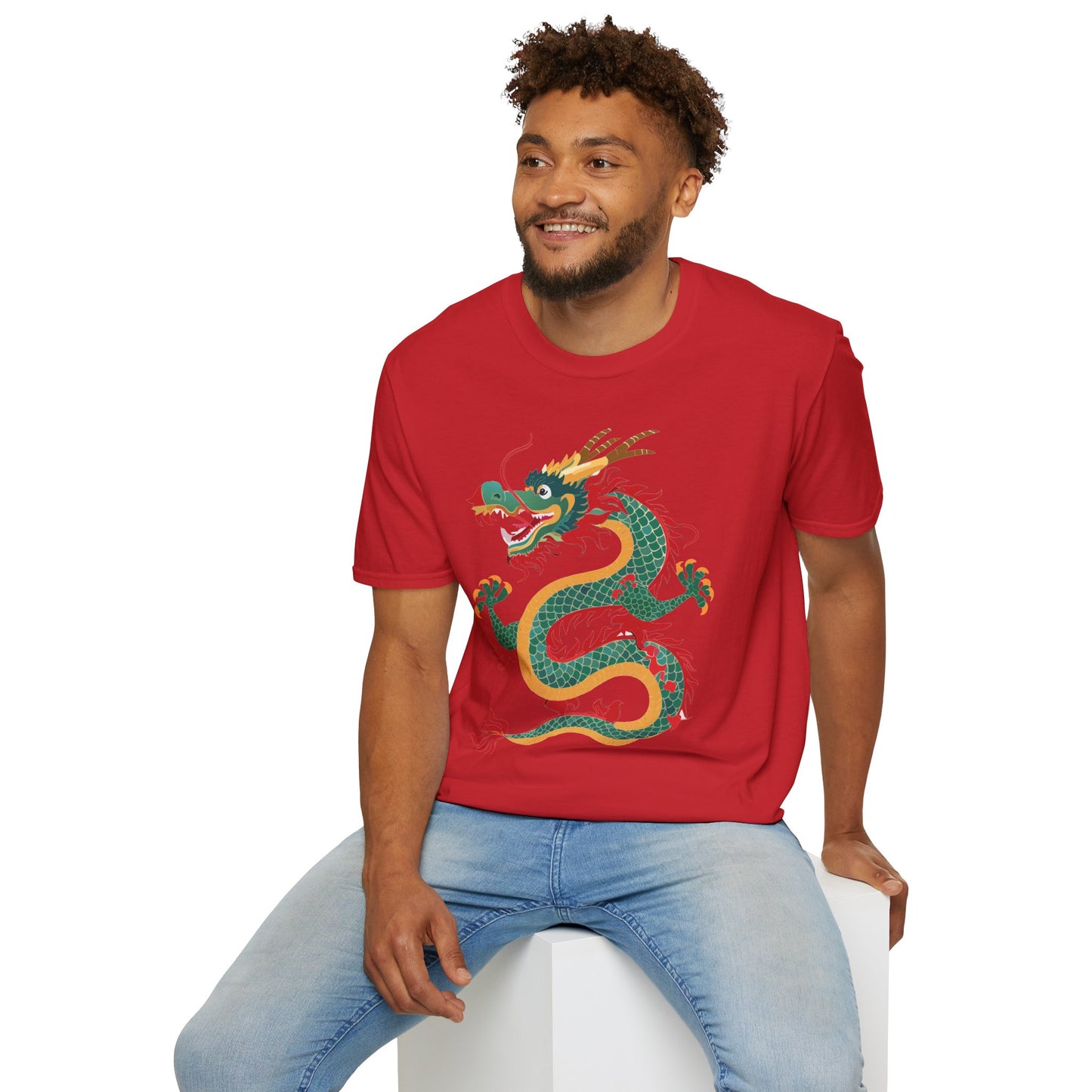 Dragon T Shirt Unisex Dragon Shirt With Animal Art Design Gildan Softstyle Tee 100 Cotton