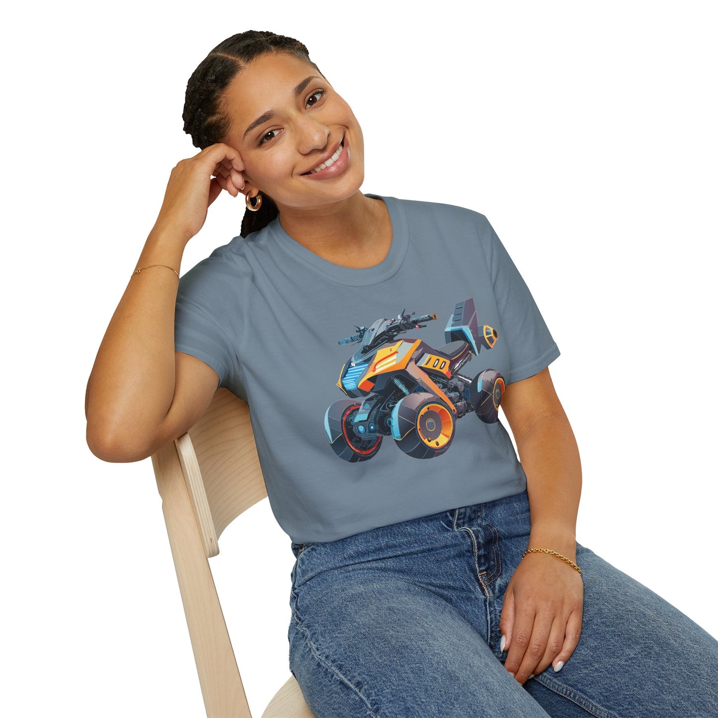 Unisex Bike T Shirt Moto Shirt With Motorcycle Design MTB Tee For Riders One Hundred Percent Cotton