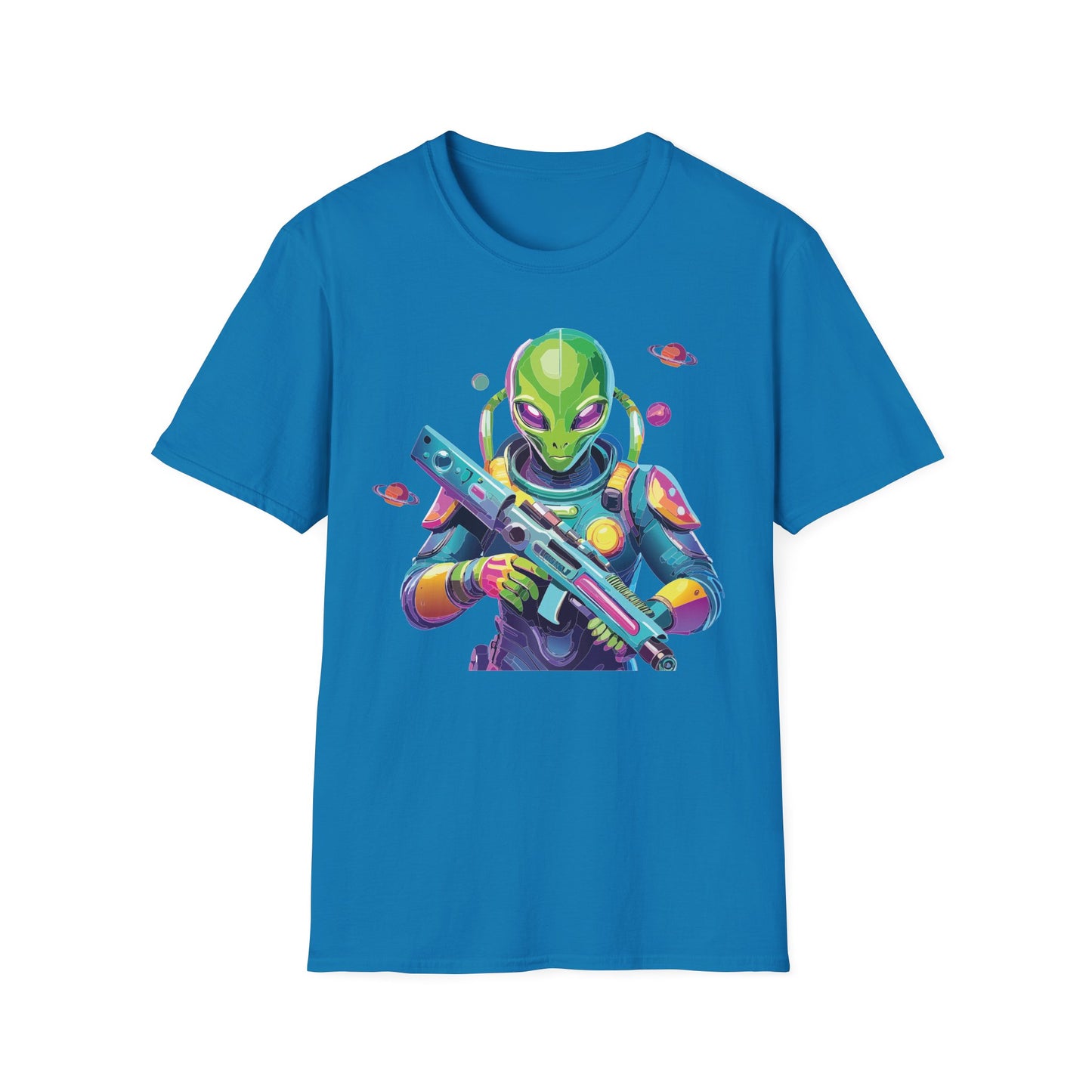 Alien Cosmos T Shirt Unisex Gildan Softstyle 64000 Art Design Tee For Everyday Comfort