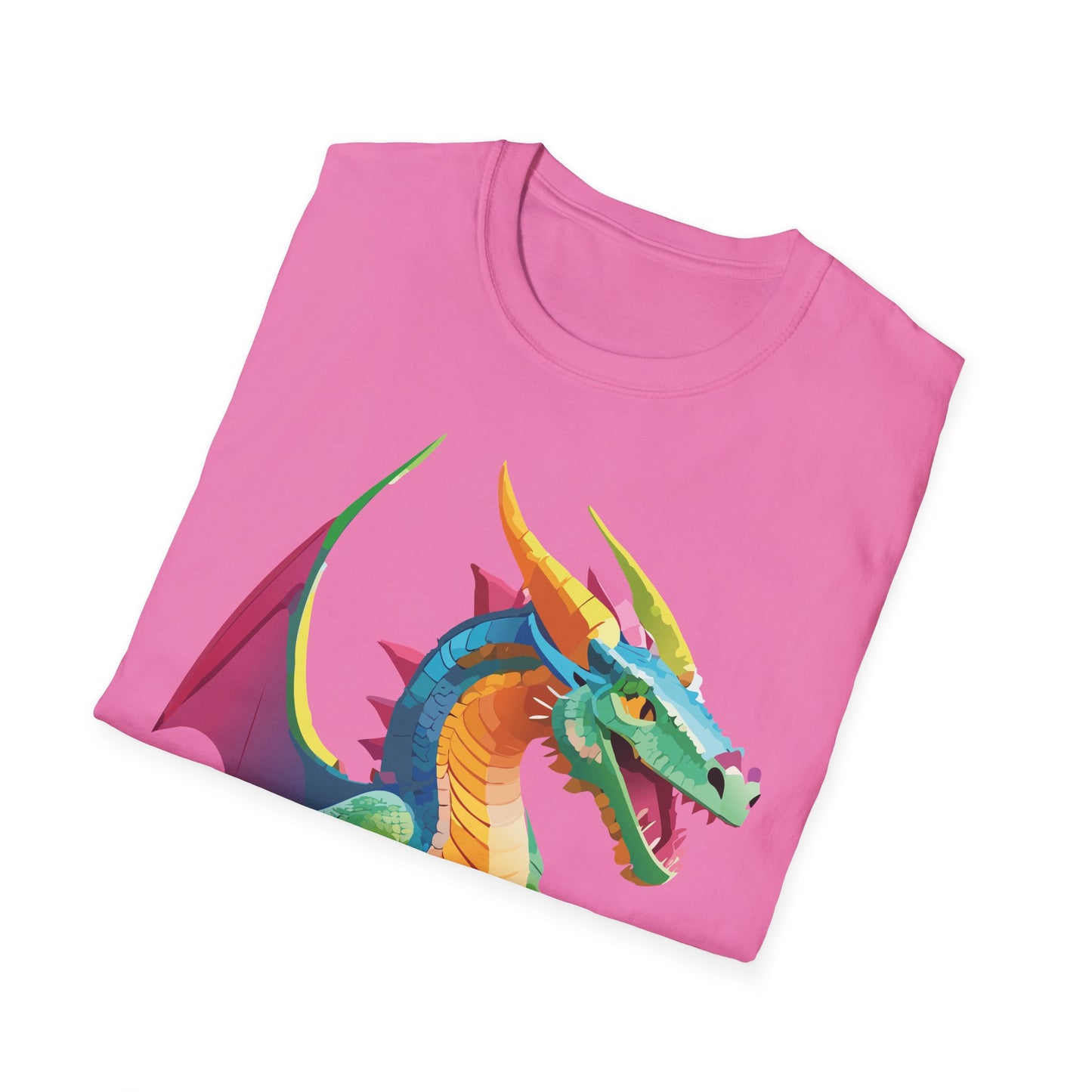 Unisex Dragon Graphic Tee Softstyle Short Sleeve T Shirt Made From Ring Spun Cotton