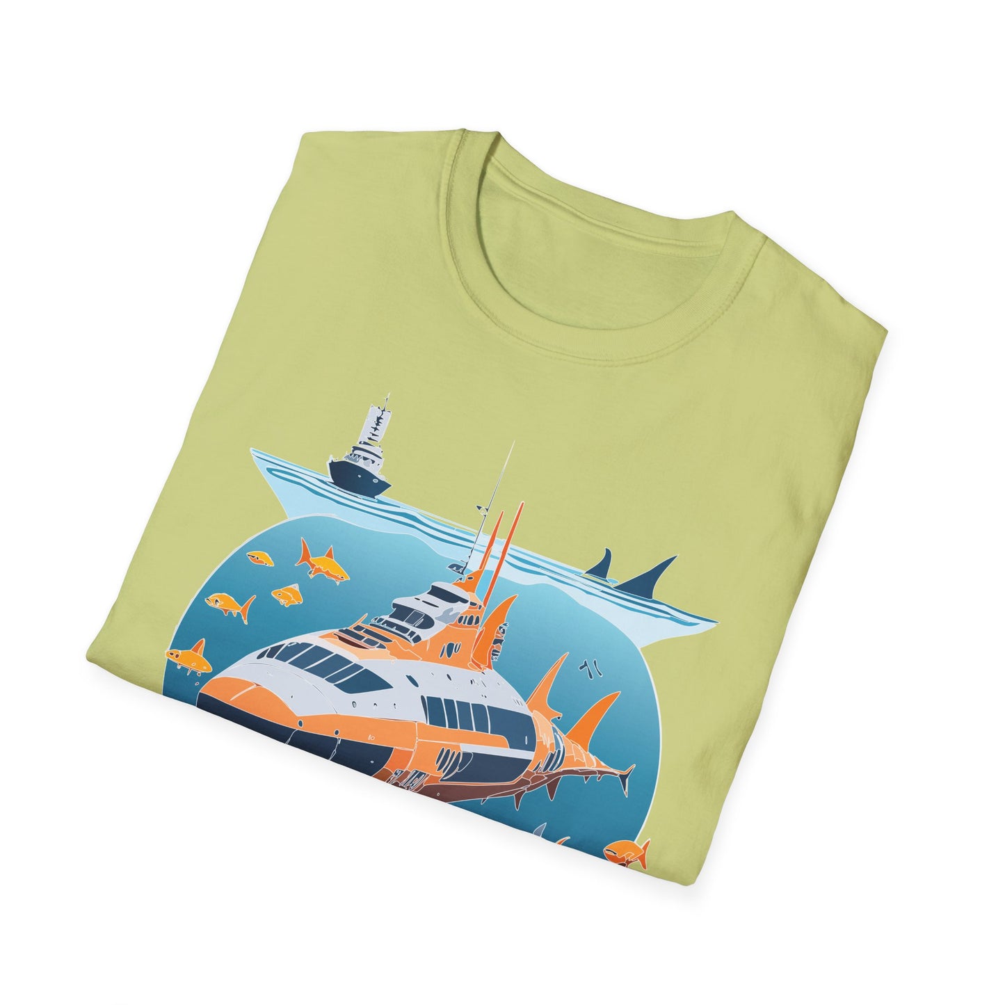 Ocean Tee Shirt, Ocean Shirt, Shirt with Ocean, U boat Tees, Shirt with U-Boat