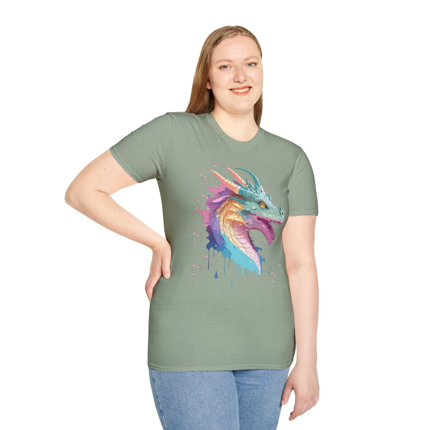 Dragon T Shirt, Dragon Shirt, Shirt with Animals, Animal Shirt