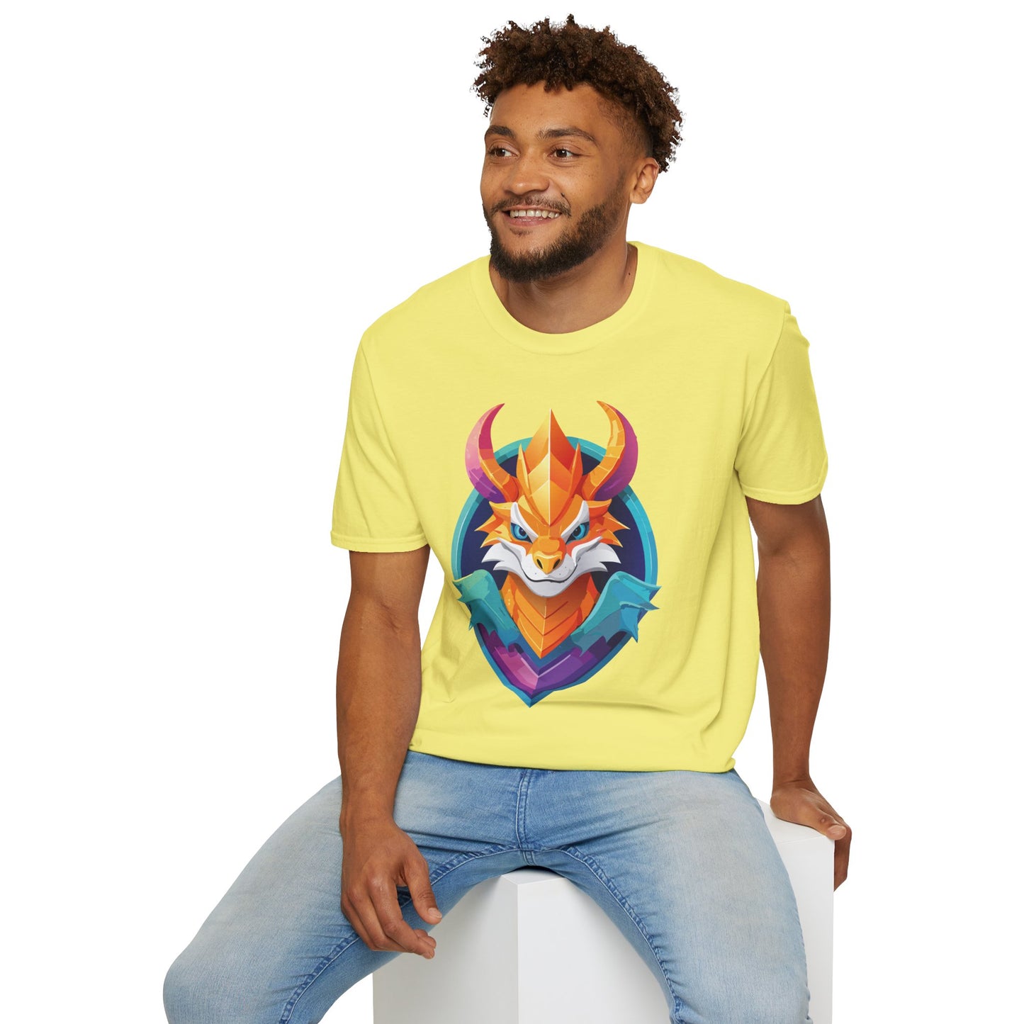 Dragon T Shirt Unisex Gildan Softstyle 64000 Comfortable Cotton Tee With Animal Design