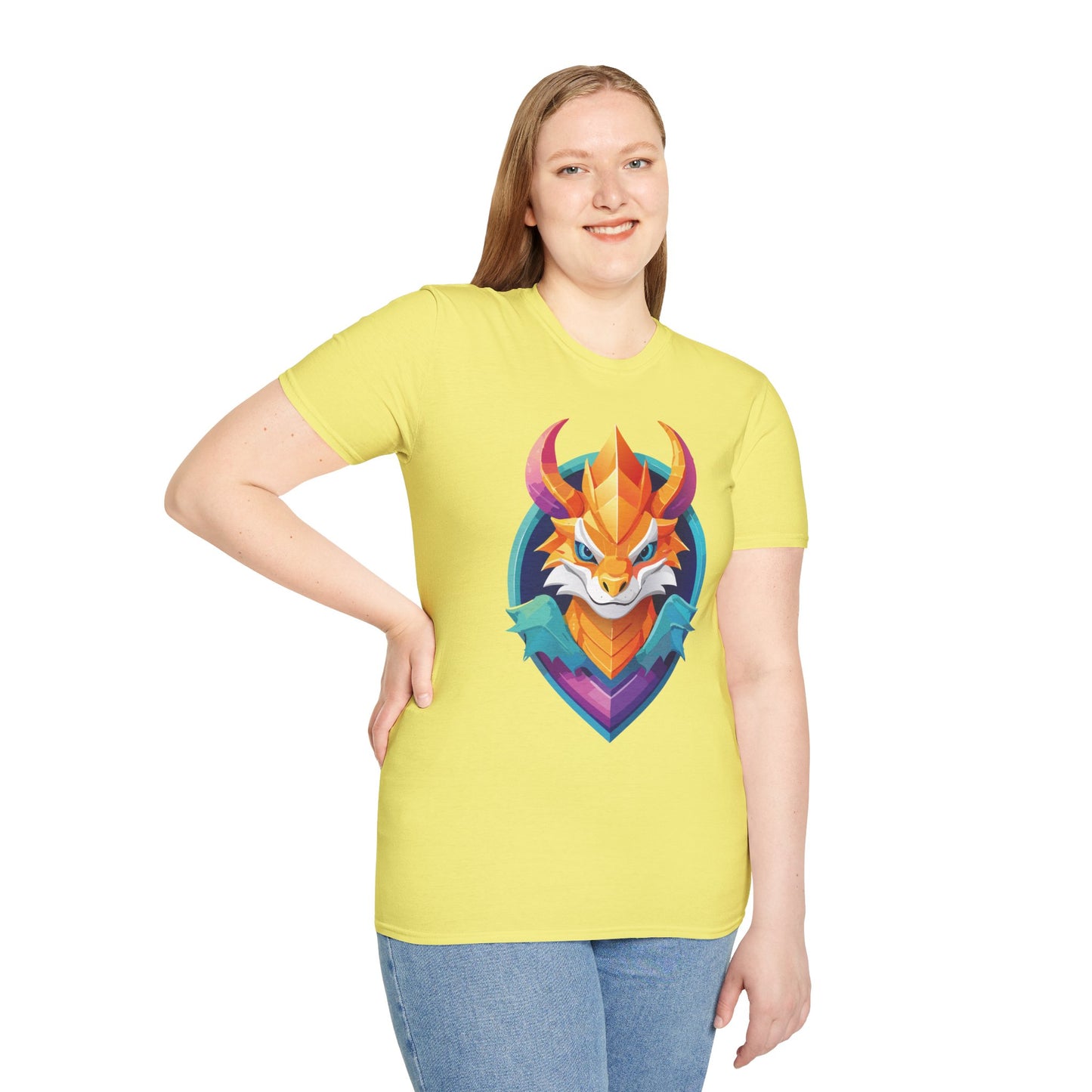 Dragon T Shirt Unisex Gildan Softstyle 64000 Comfortable Cotton Tee With Animal Design